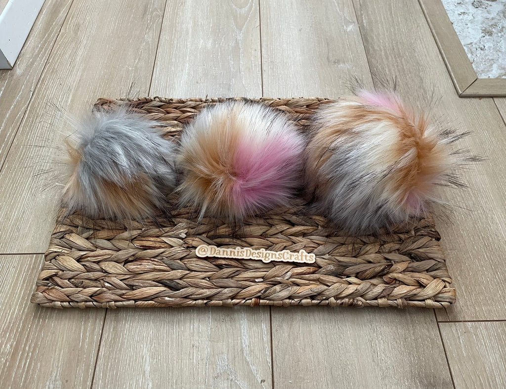 Neapolitan Luxe faux fur Pom Poms
