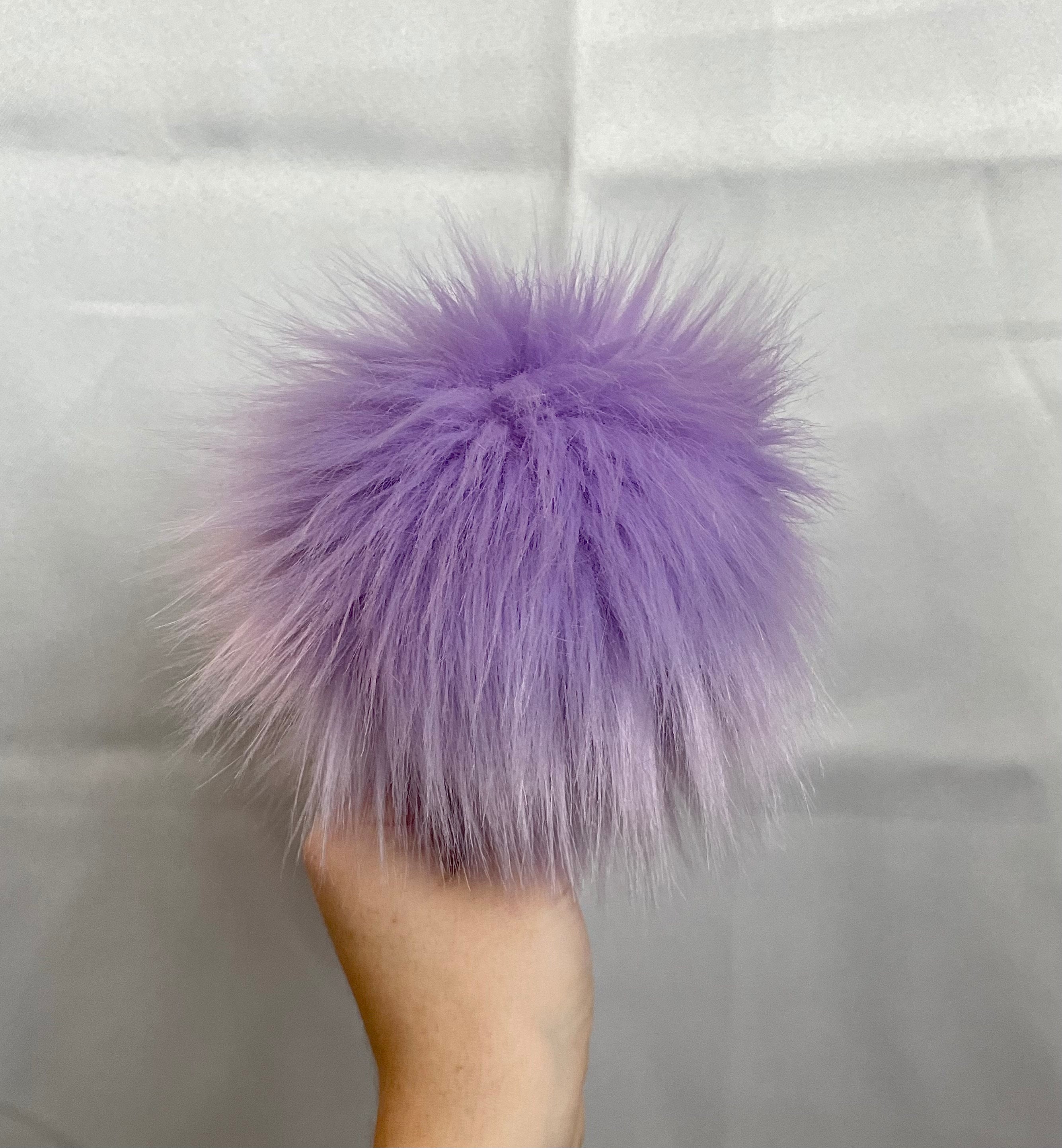 Lavender faux fur Pom Pom
