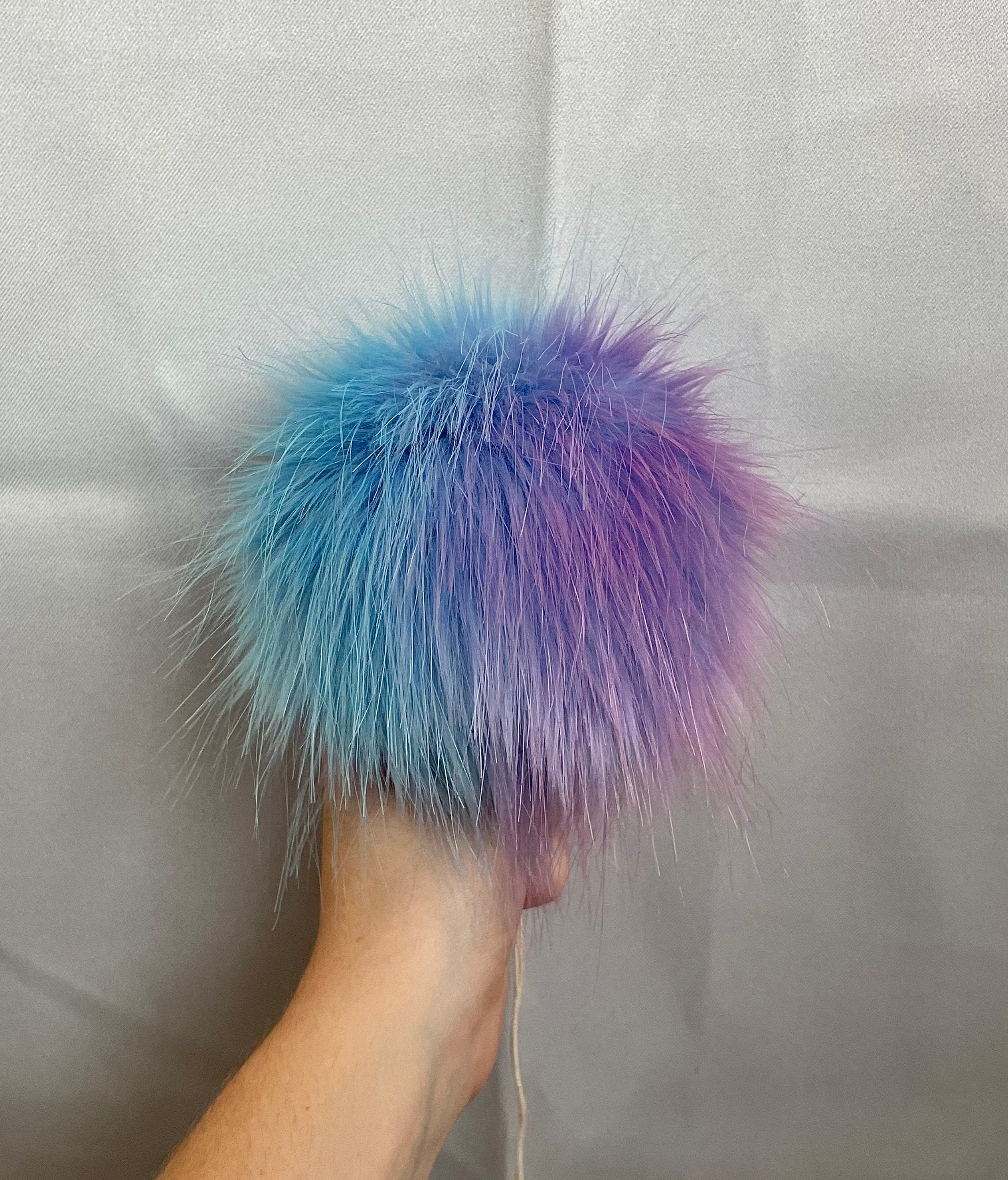 Blue Galaxy Faux fur Pom Pom