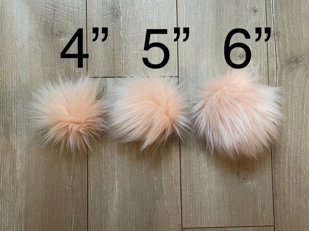 Peachy faux fur Pom Pom