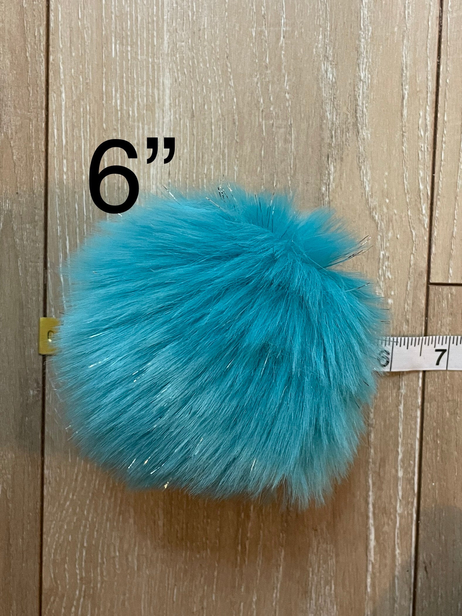 Turquoise tinsel Pom Pom