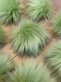Wasabi green faux fur Pom Pom
