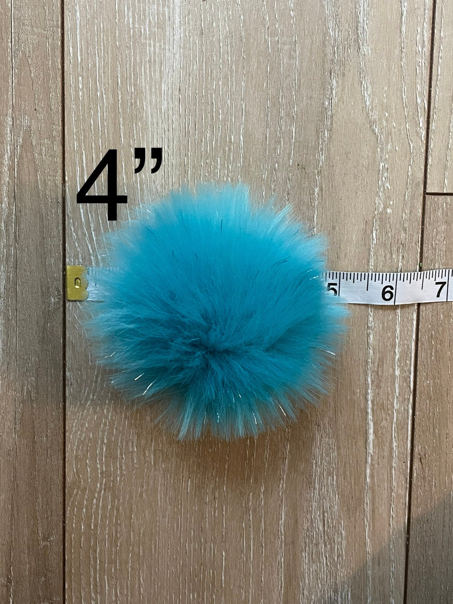 Turquoise tinsel Pom Pom