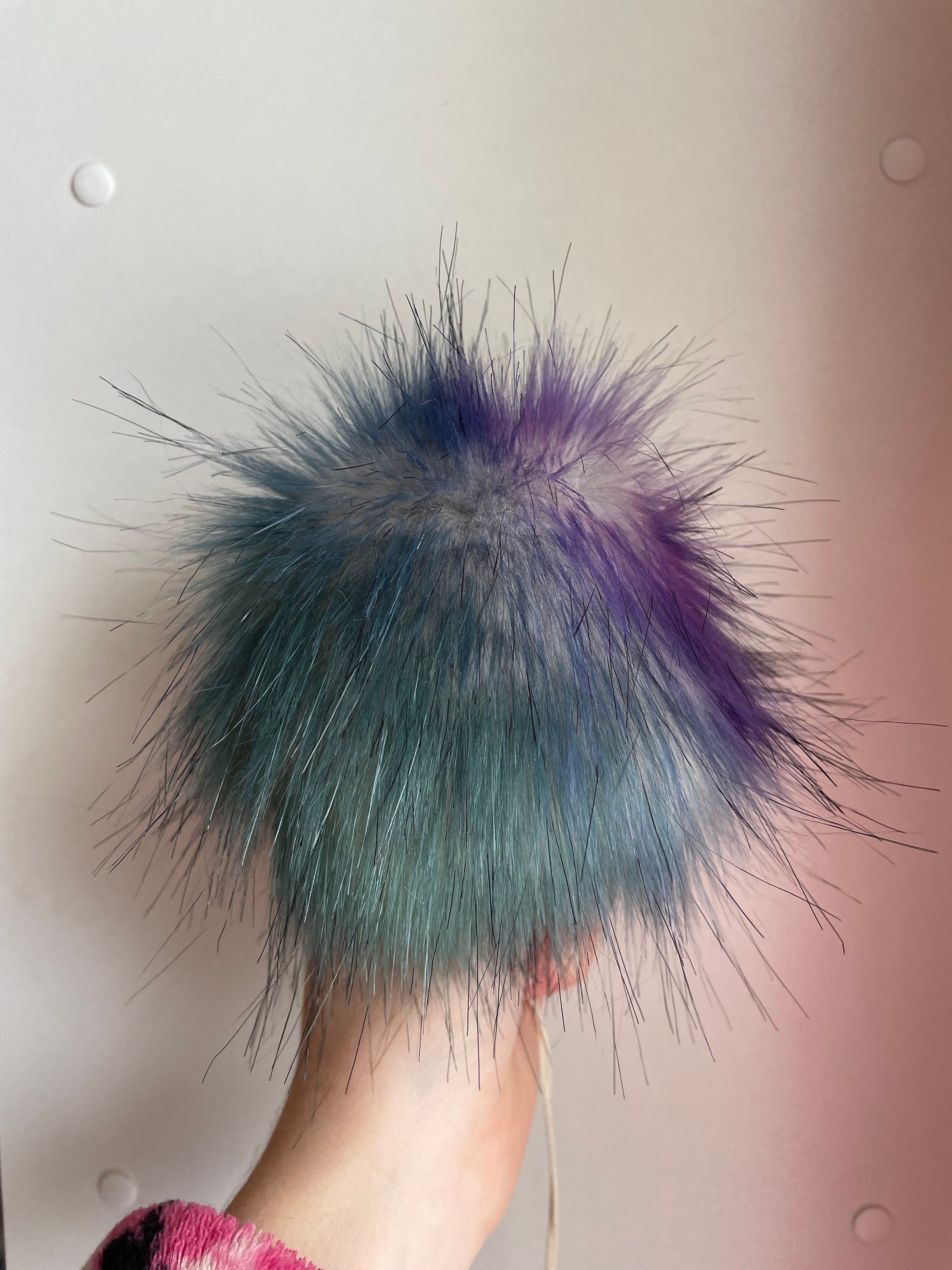 Midnight Galaxy Faux fur Pom Pom