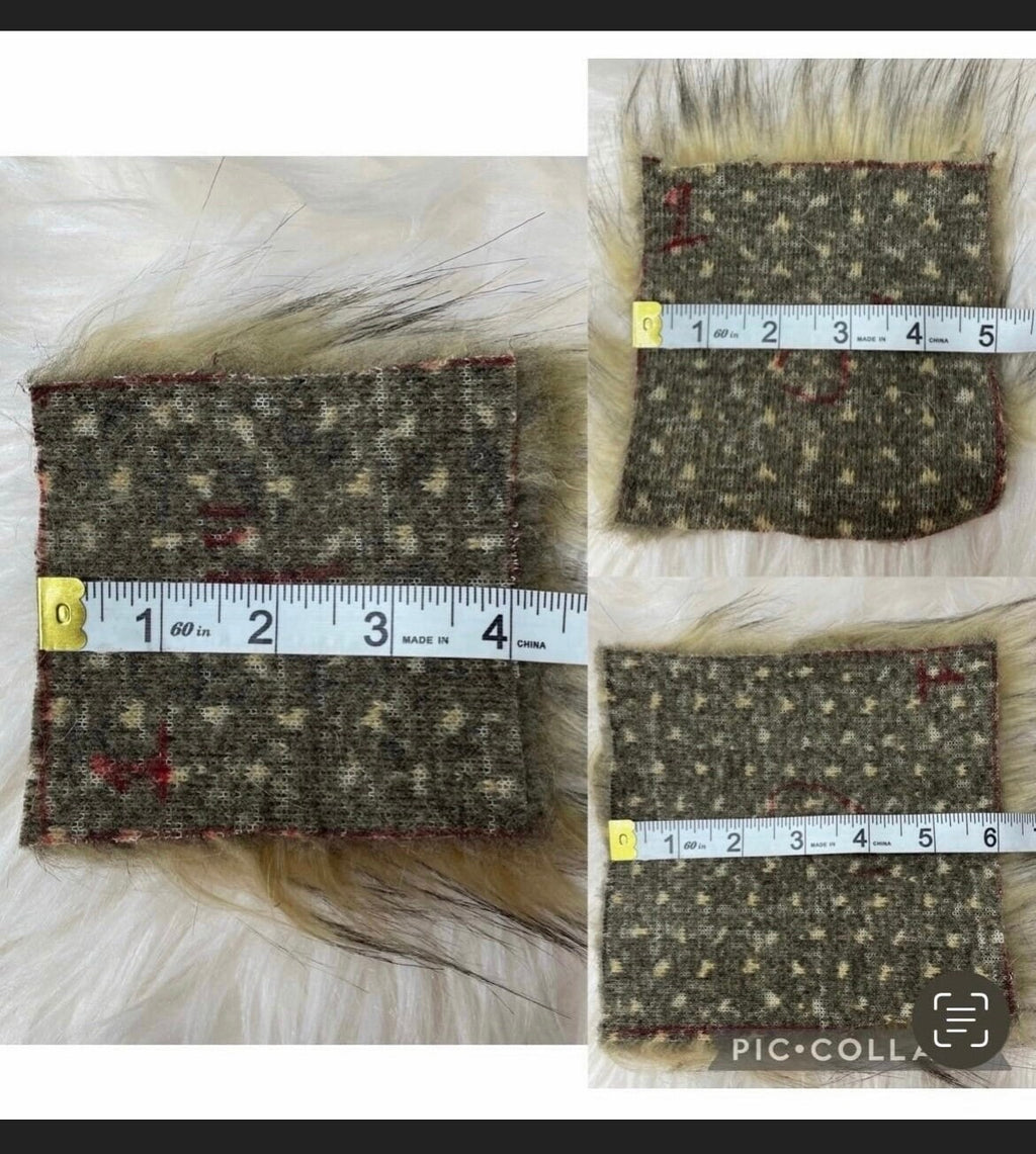 Teal faux fur Pom Poms