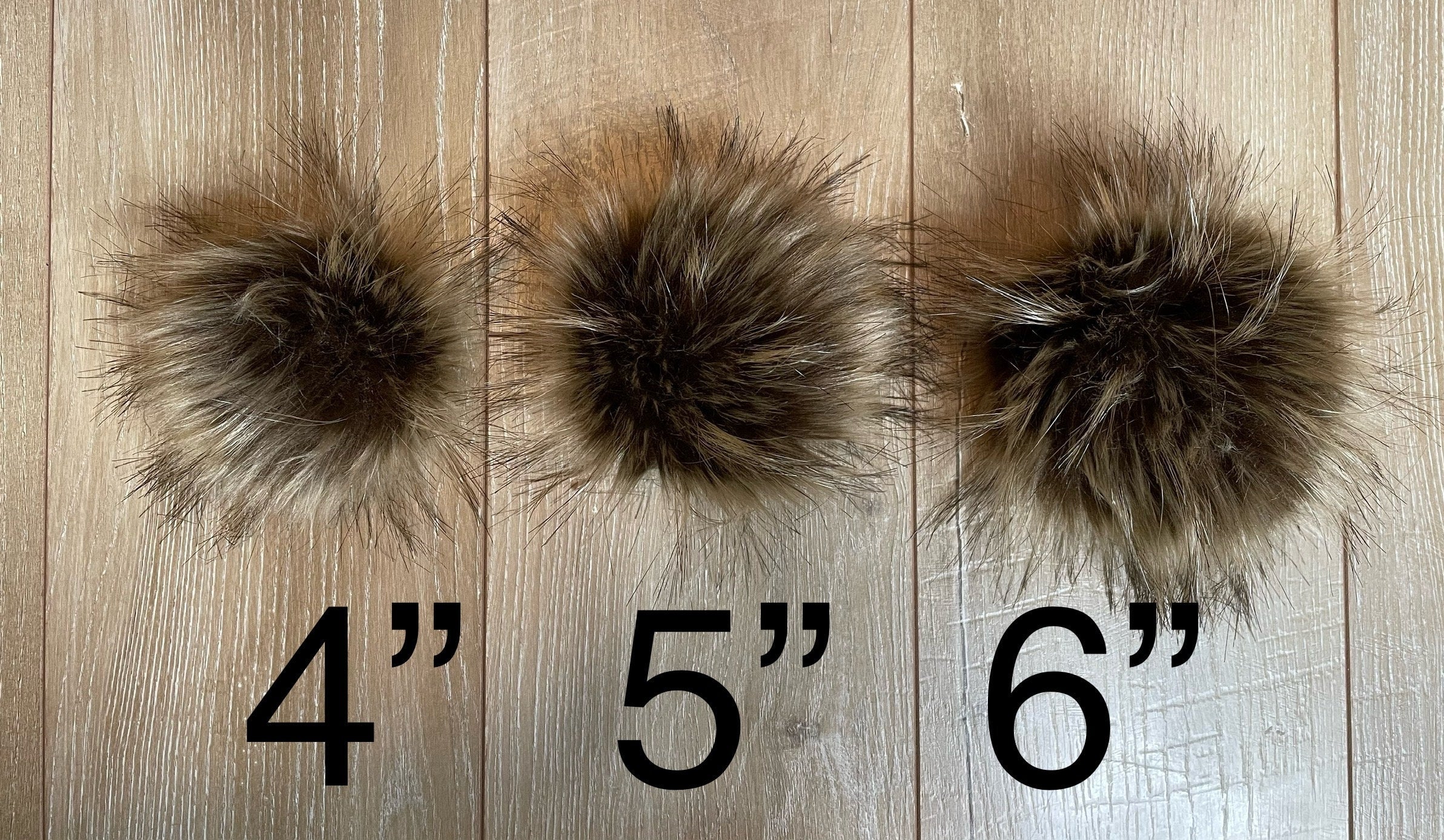 Tabby cat faux fur Pom