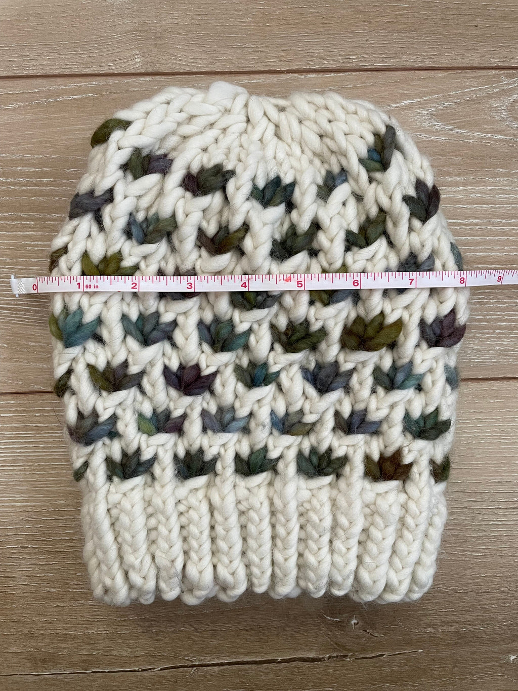 Lotus flower knit beanie size small