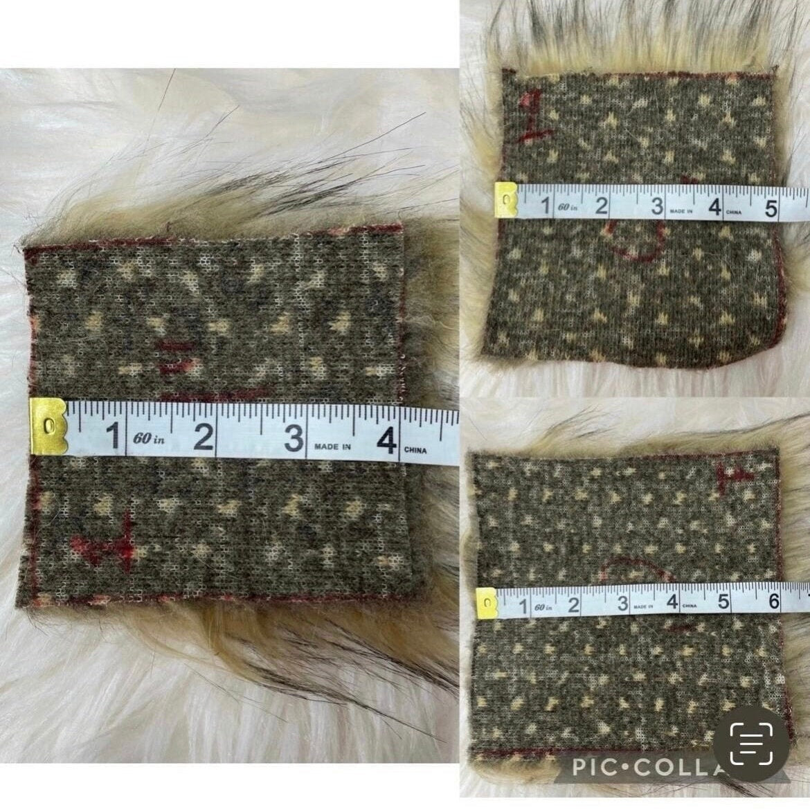 Bright pink with gold tinsel faux fur Pom Pom