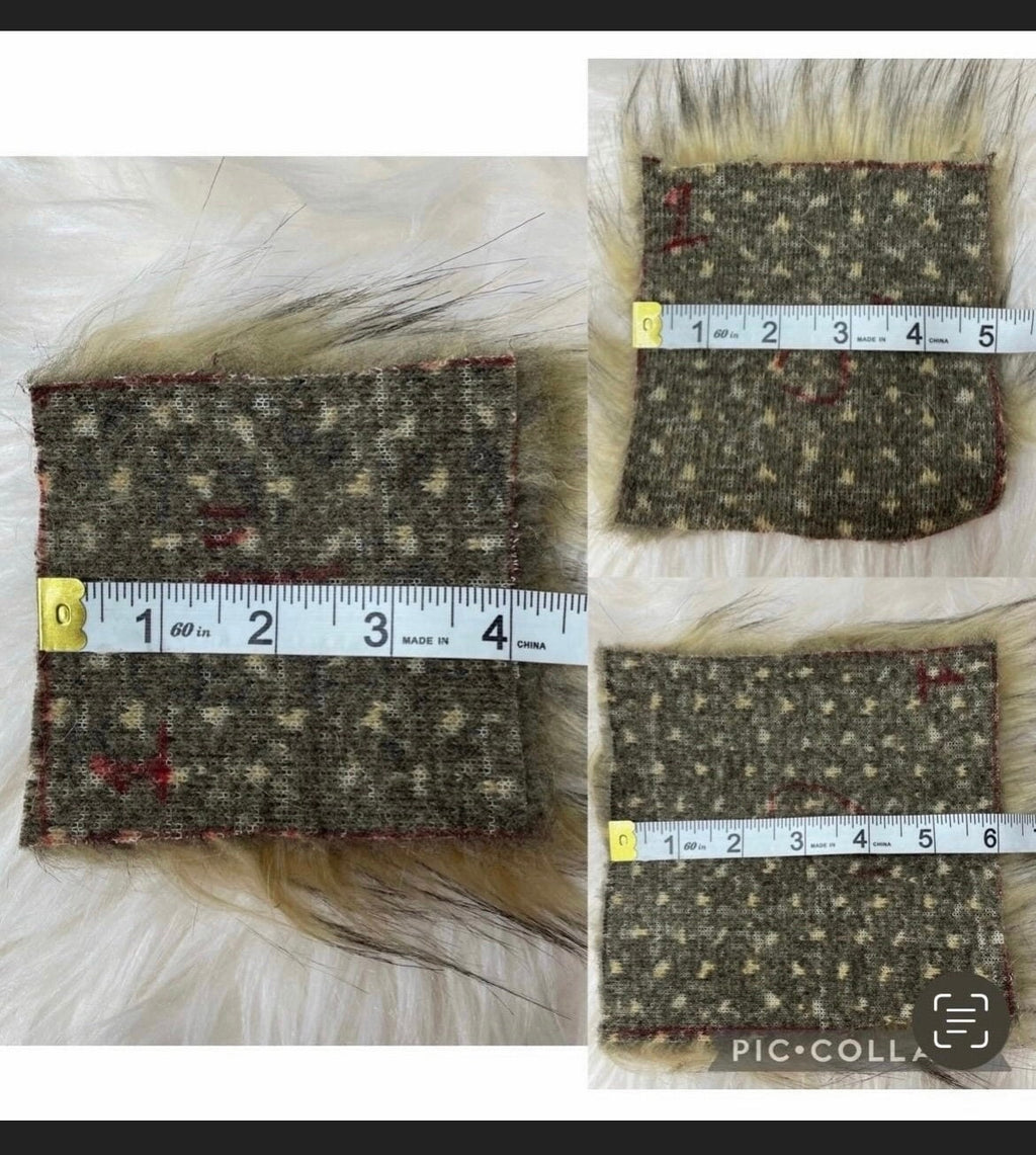 Lime tinsel faux fur Pom Pom