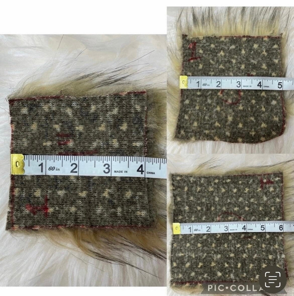 Purple tinsel faux fur Pom