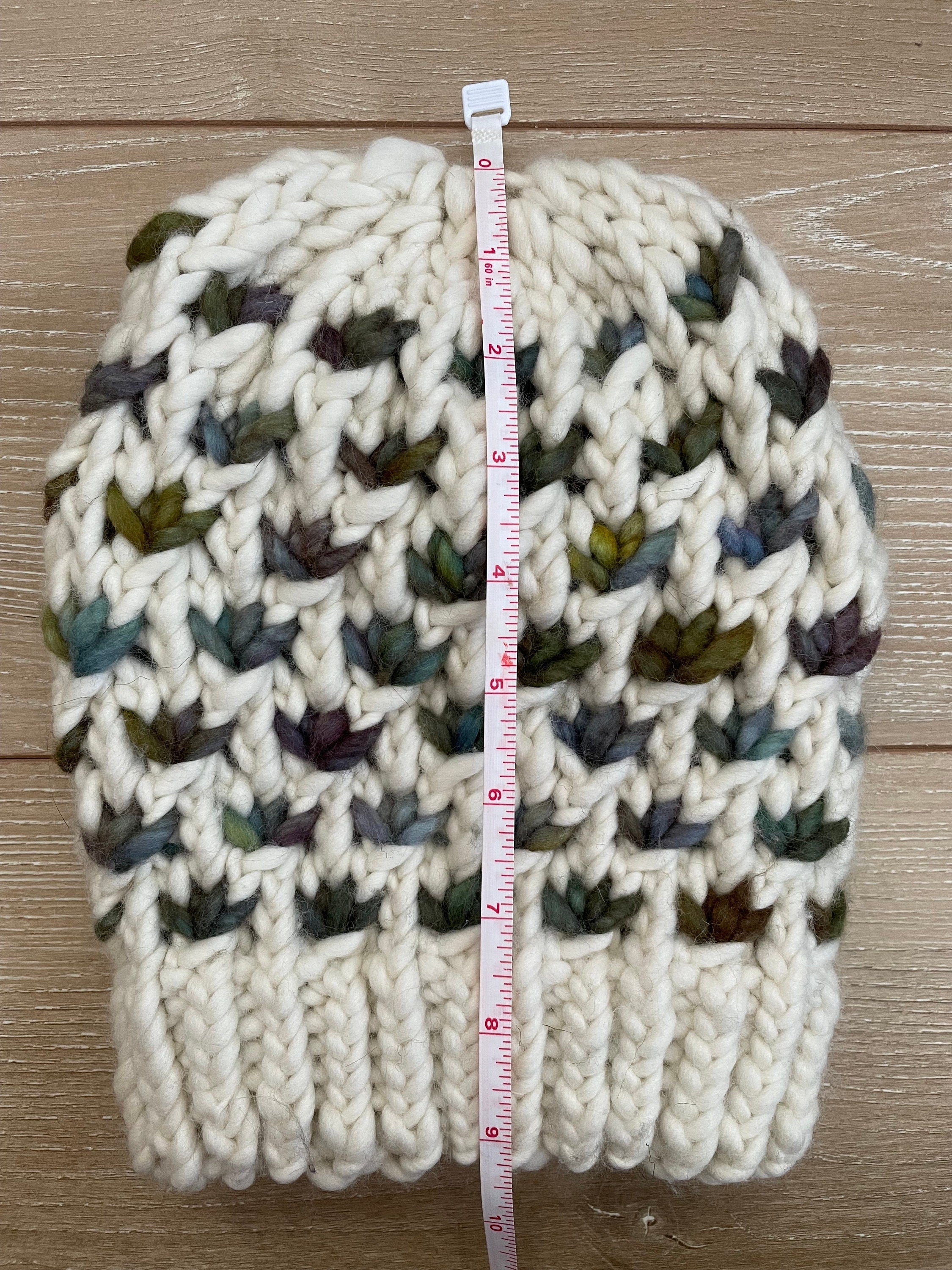 Lotus flower knit beanie size small