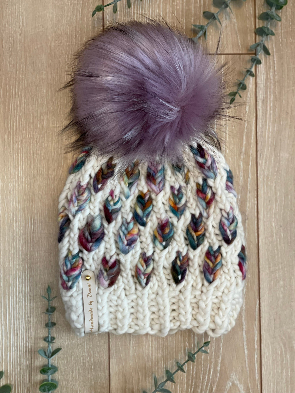 A mini new leaf childs beanie