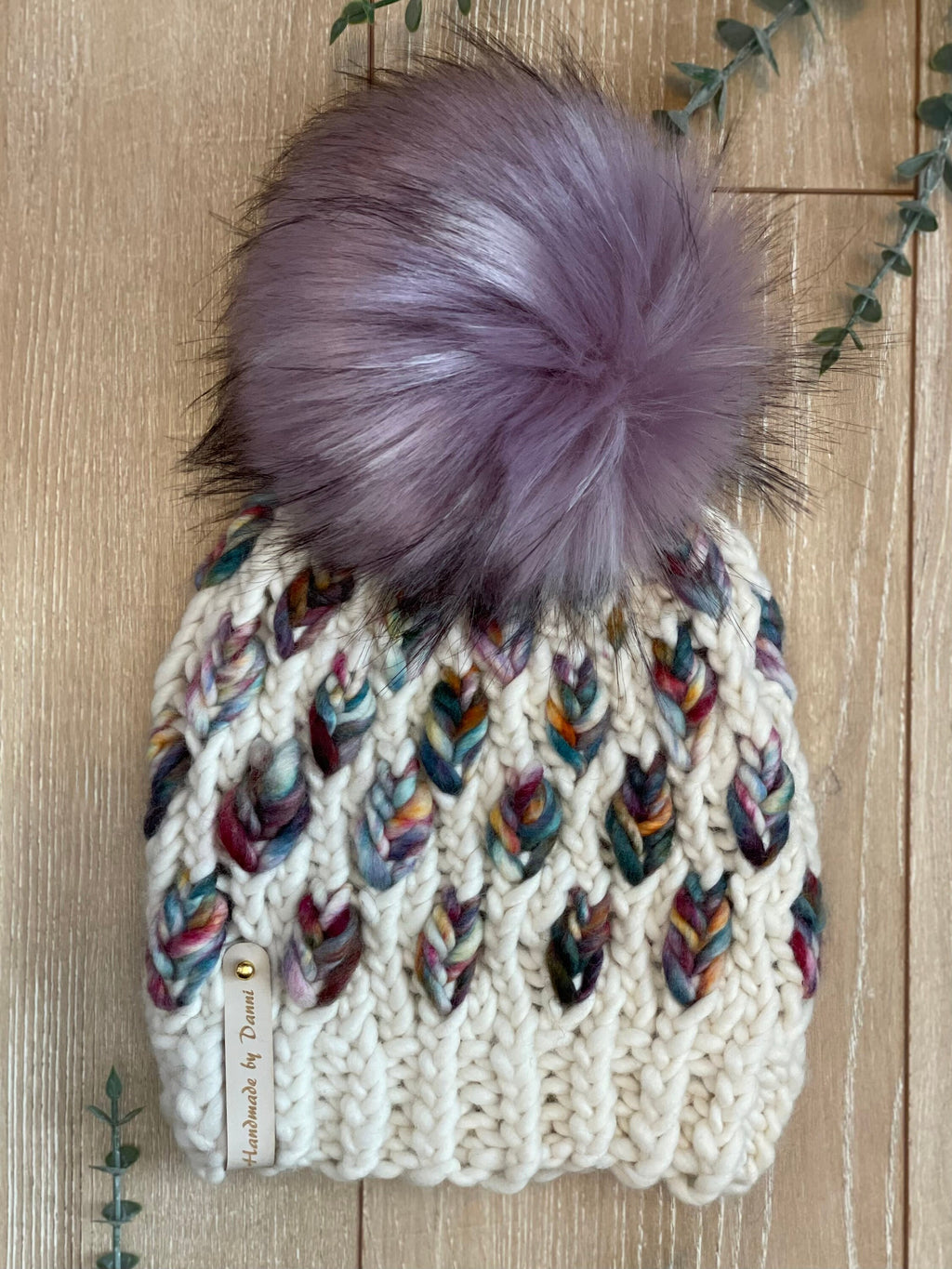 A mini new leaf childs beanie