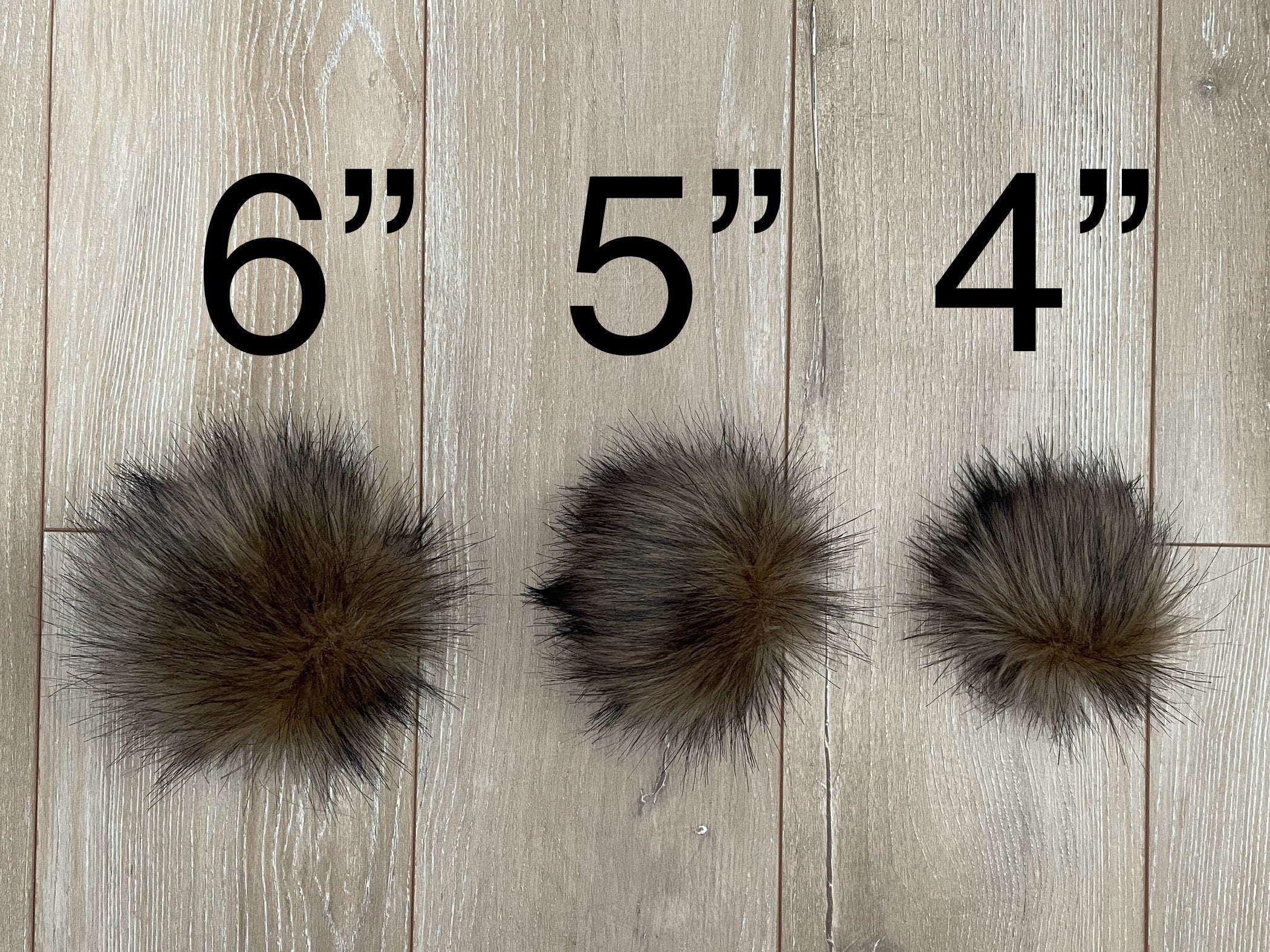 Coffee cake faux fur pom pom