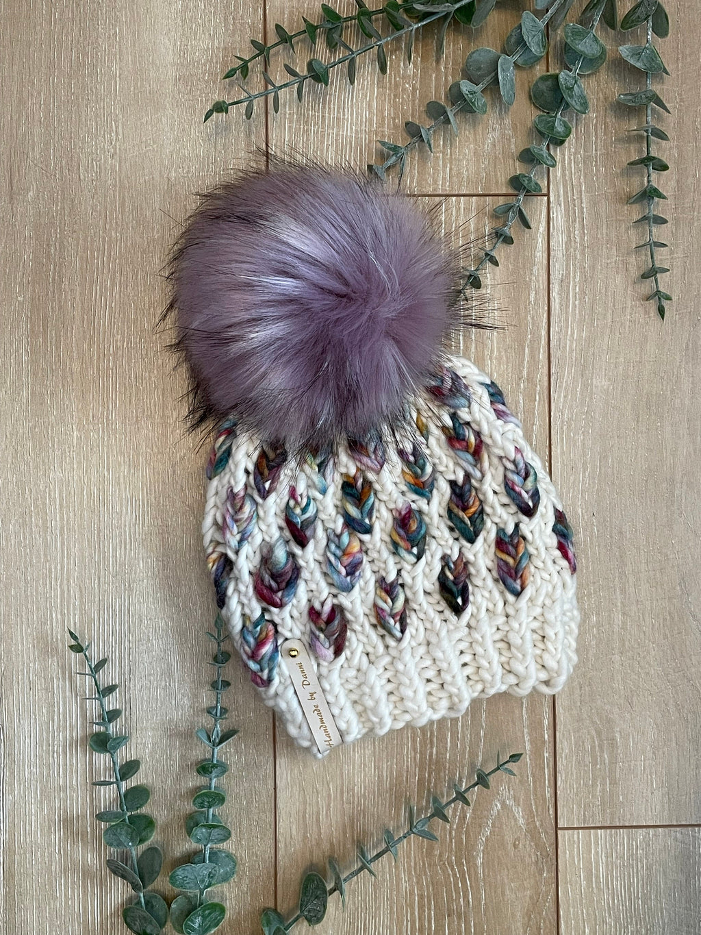 A mini new leaf childs beanie