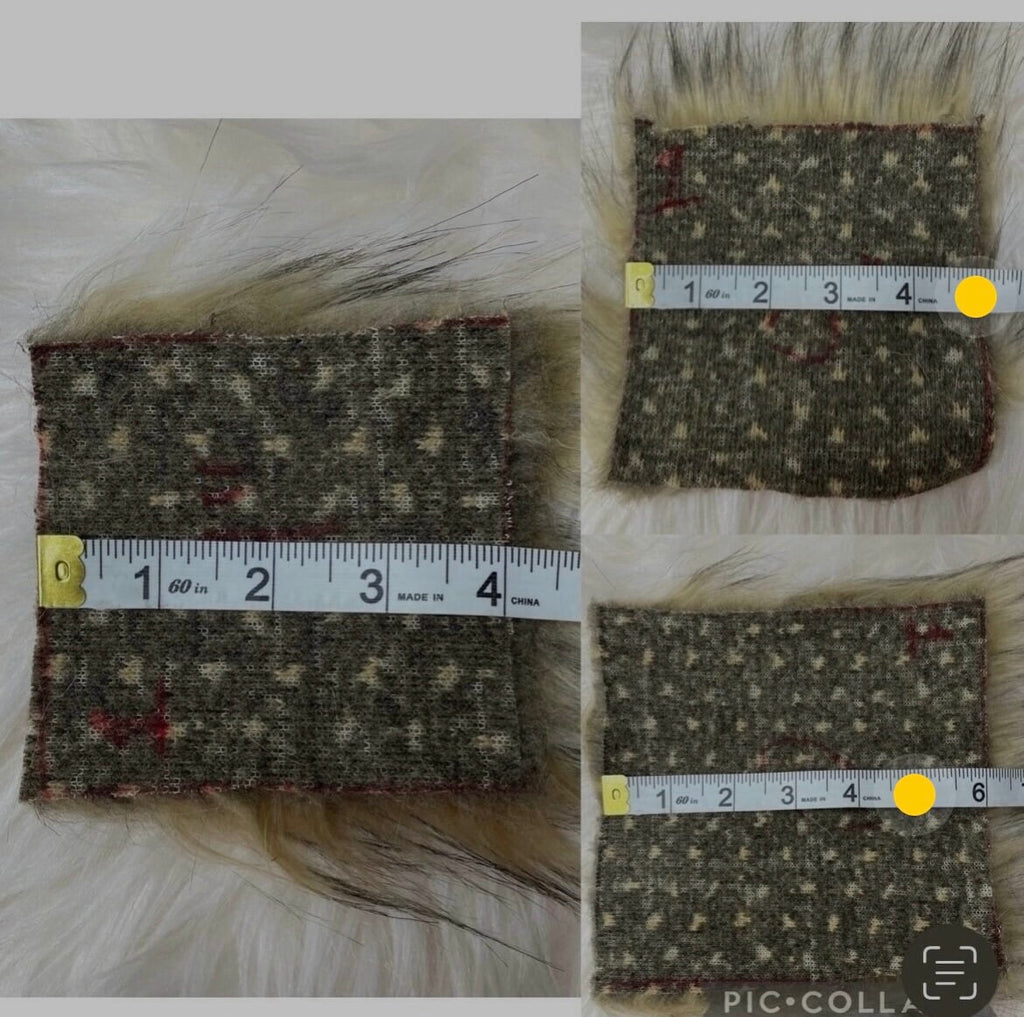 Coffee cake faux fur pom pom