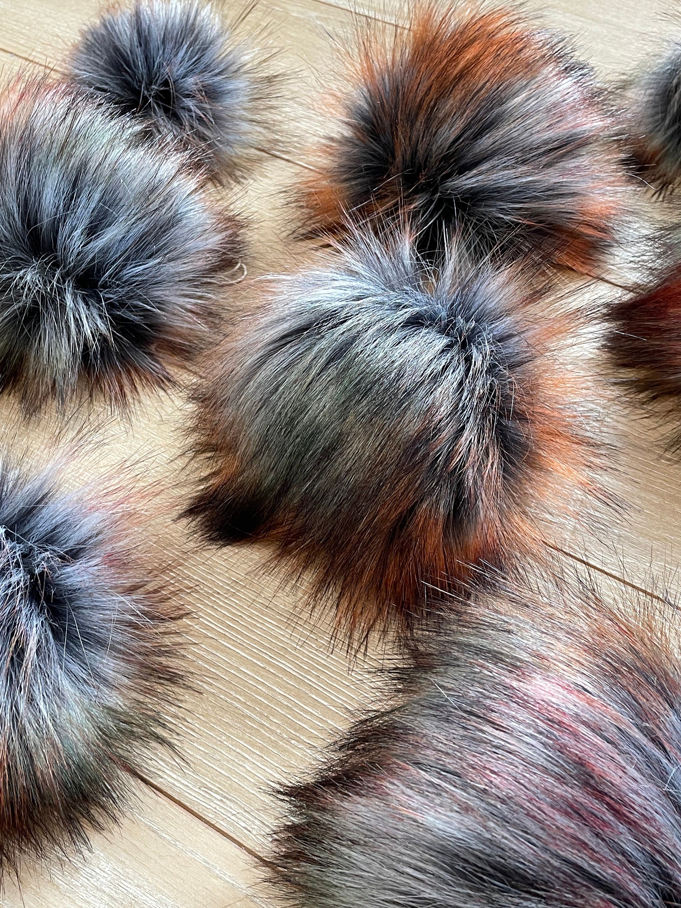 Stone luxe Pom, faux fur, small medium large, for knit and crochet beanies, toque topper, hat ball for winter spring fall autumn