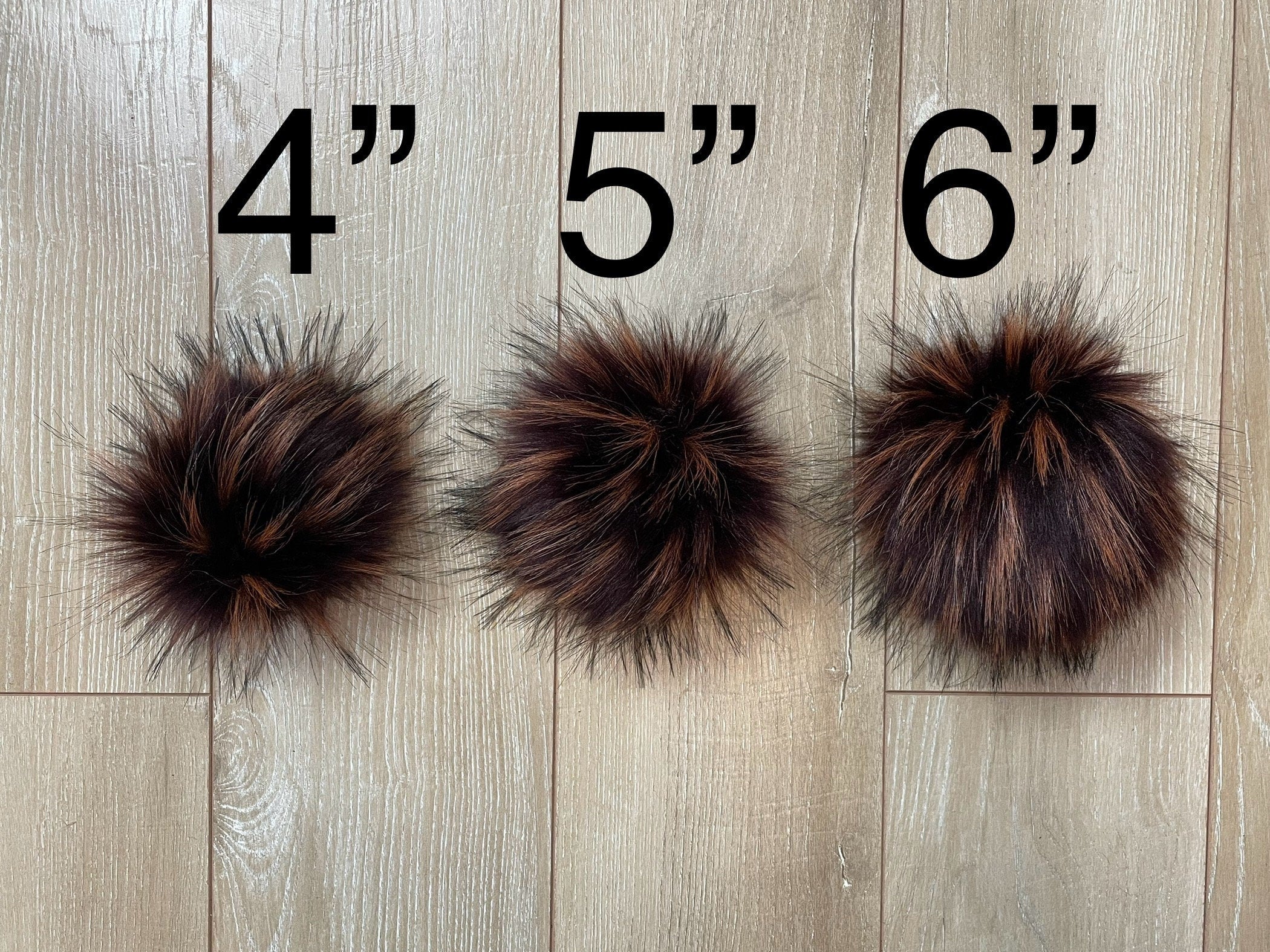 Toffee luxe faux fur pom pom