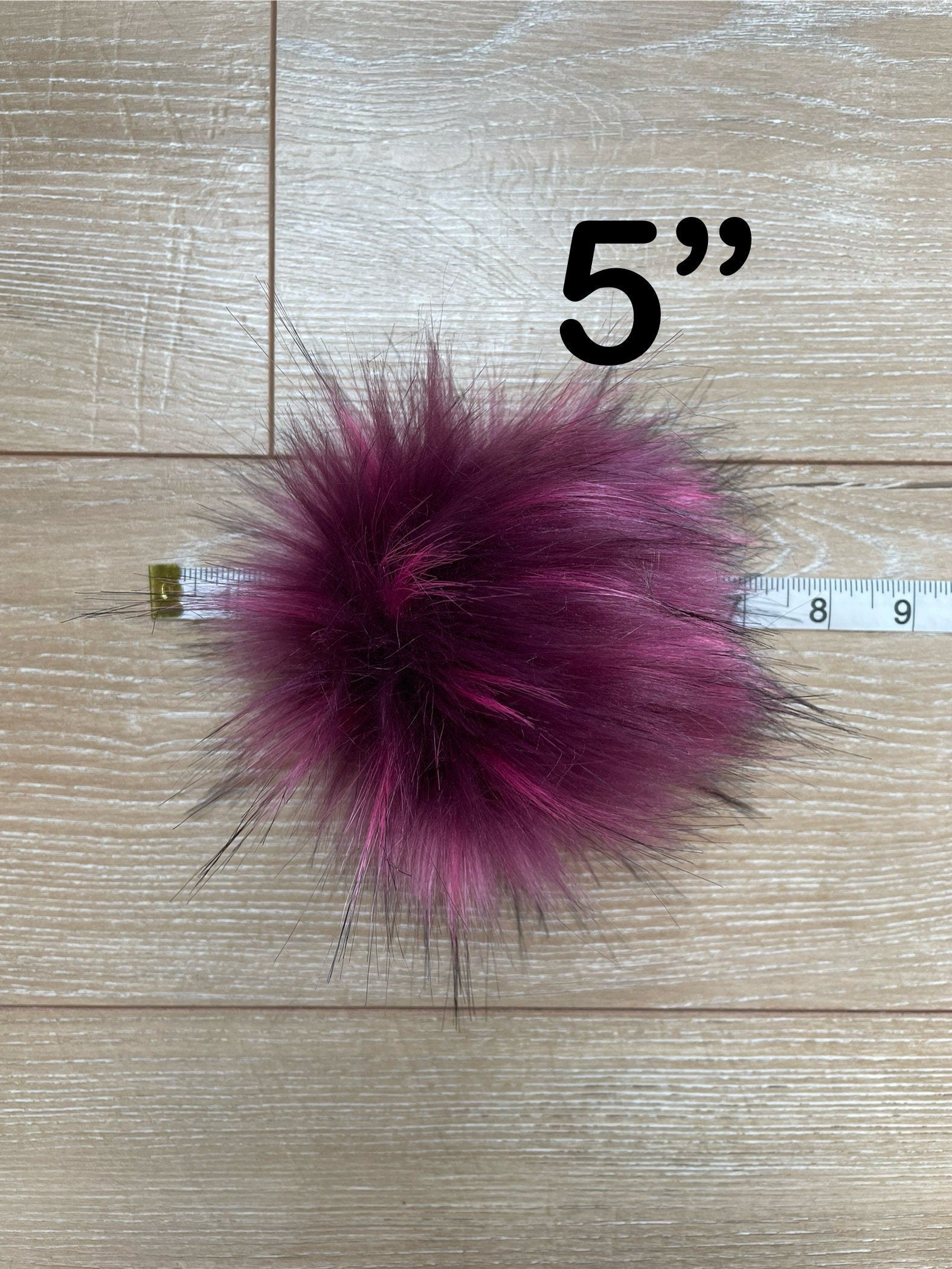 Raspberries faux fur pom pom