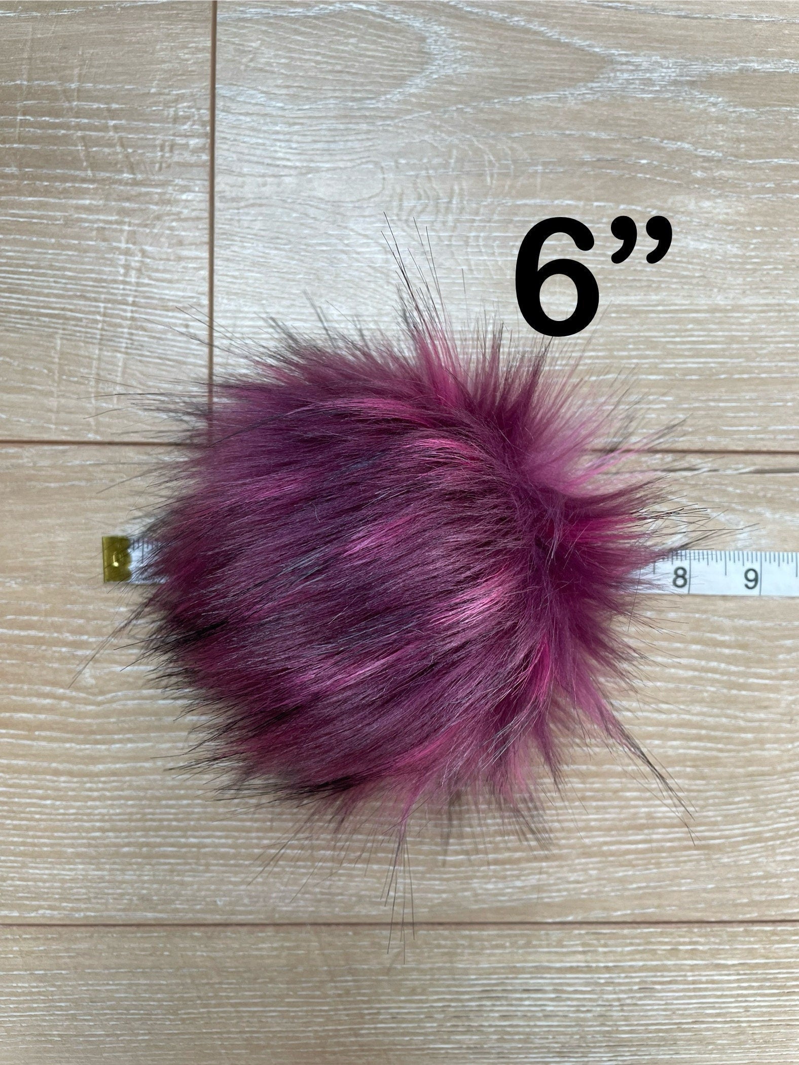 Raspberries faux fur pom pom