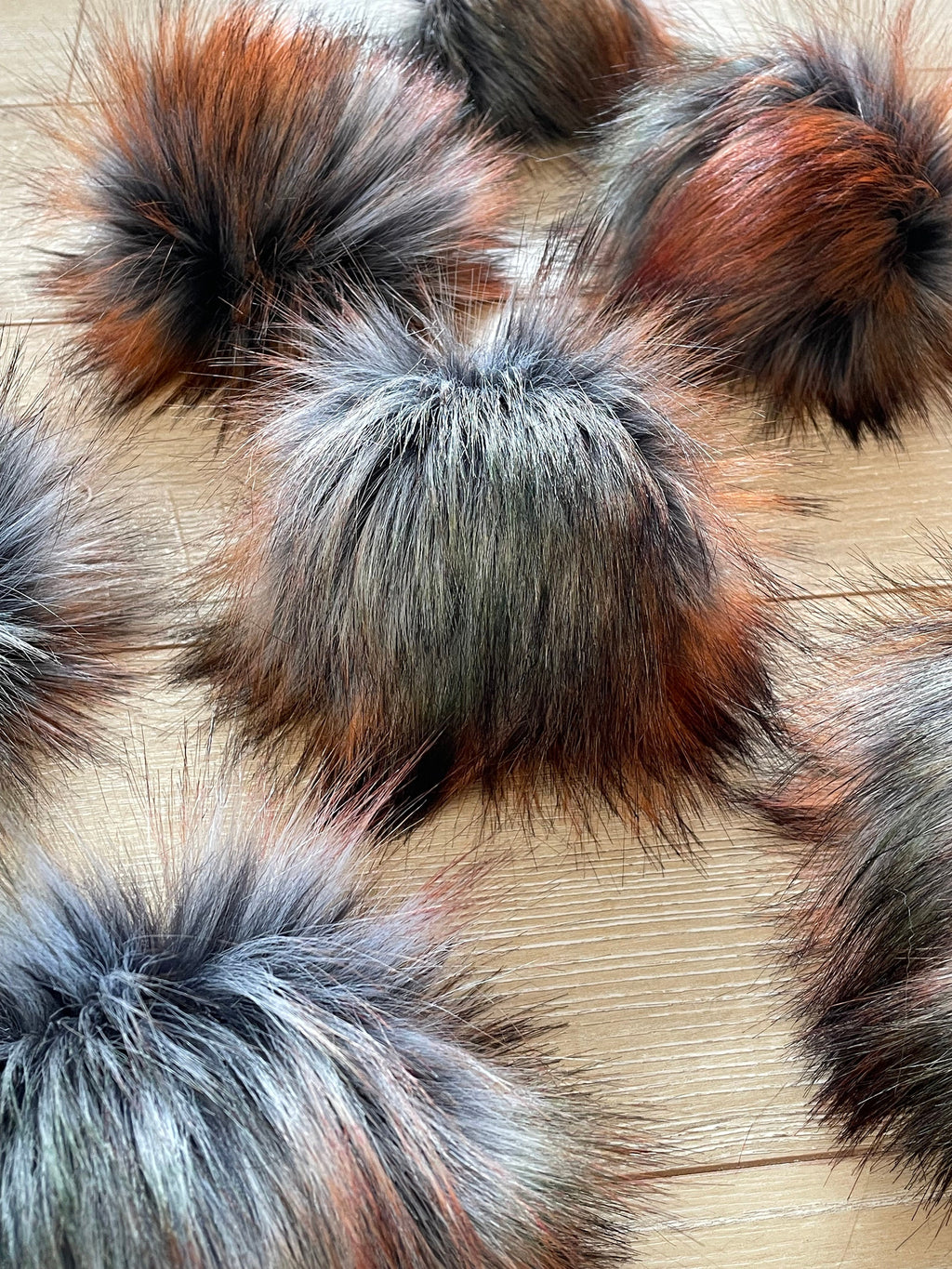 Stone luxe Pom, faux fur, small medium large, for knit and crochet beanies, toque topper, hat ball for winter spring fall autumn