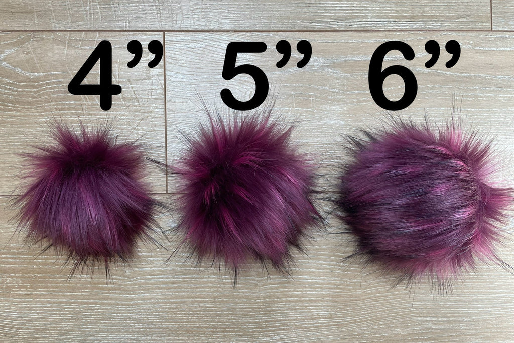 Raspberries faux fur pom pom