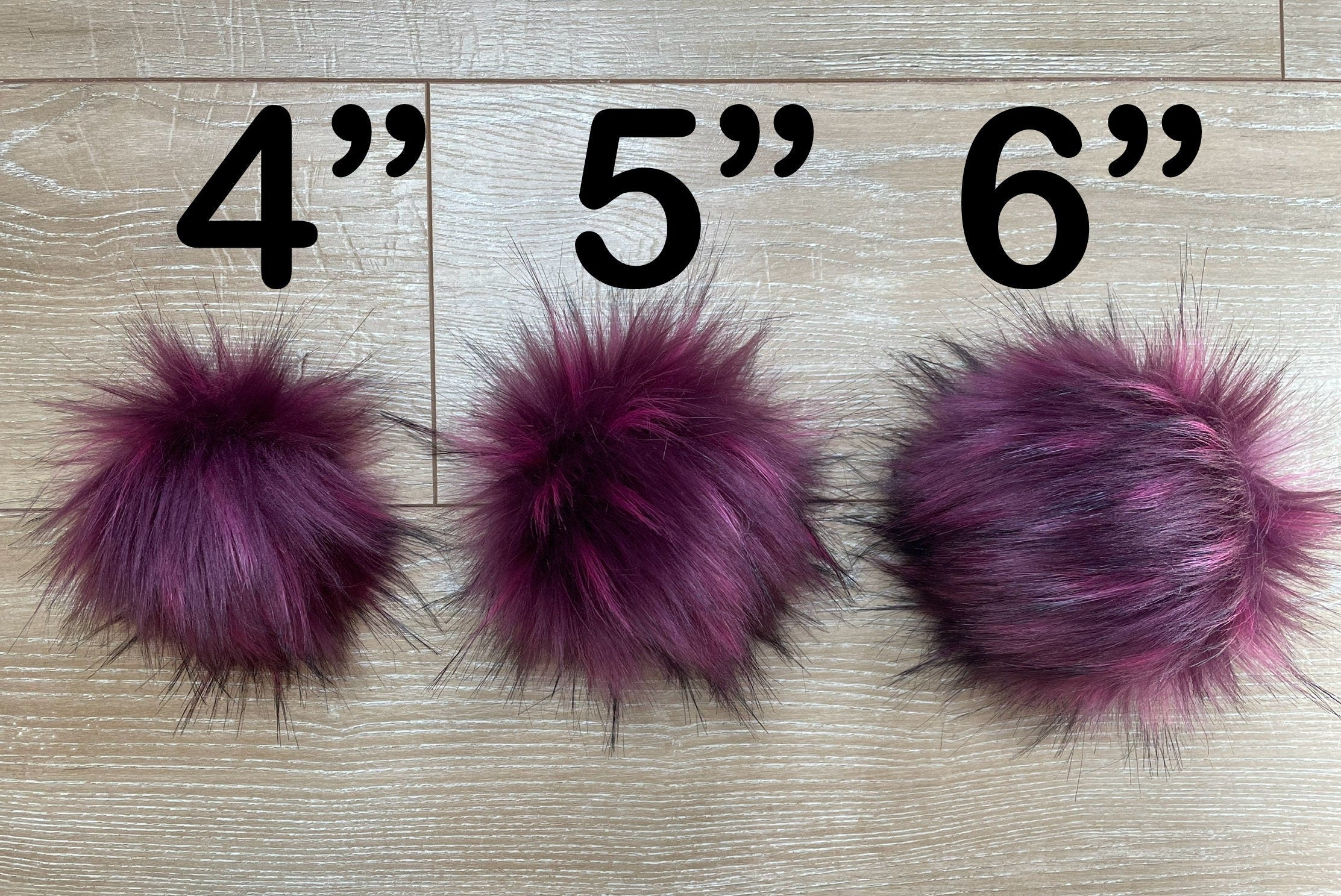 Raspberries faux fur pom pom