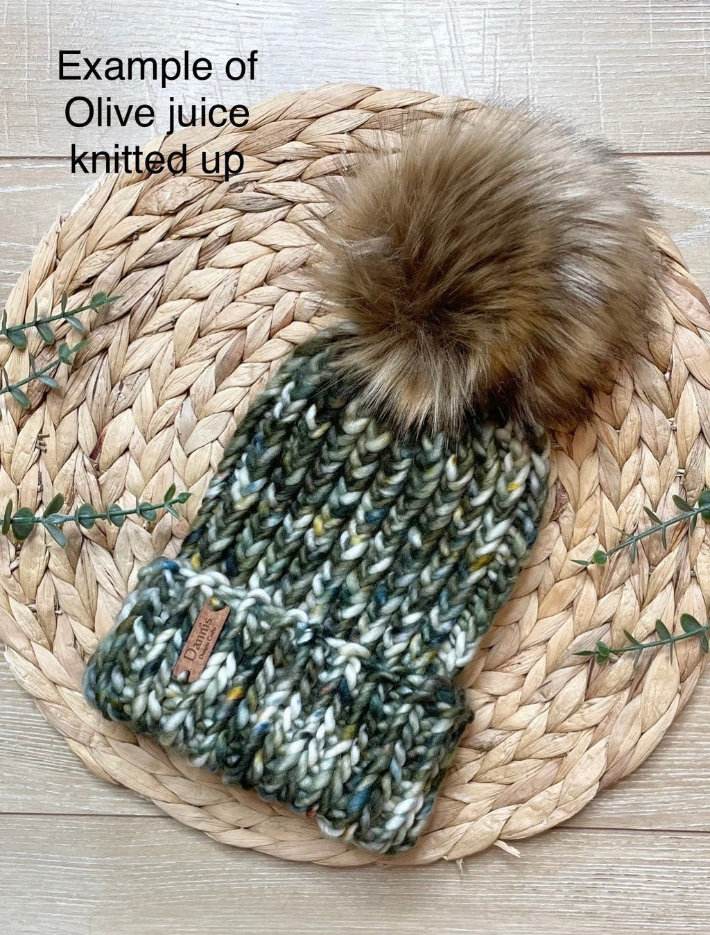 Olive juice hand dyed super bulky merino wool yarn