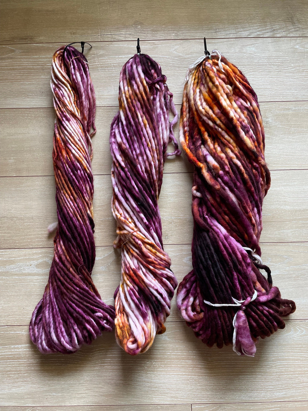 Amuck hand dyed yarn