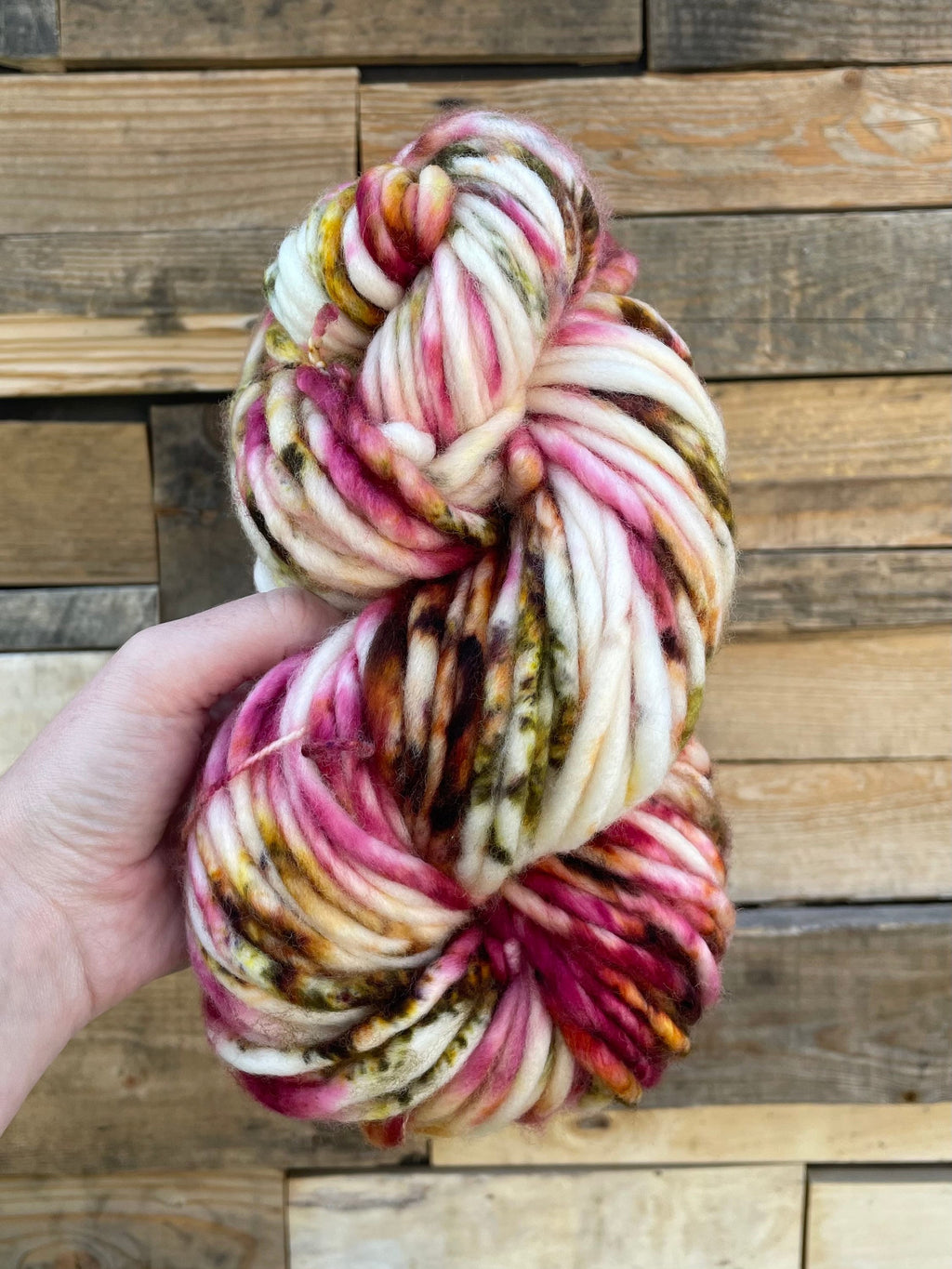 Aster hand dyed super bulky merino wool yarn