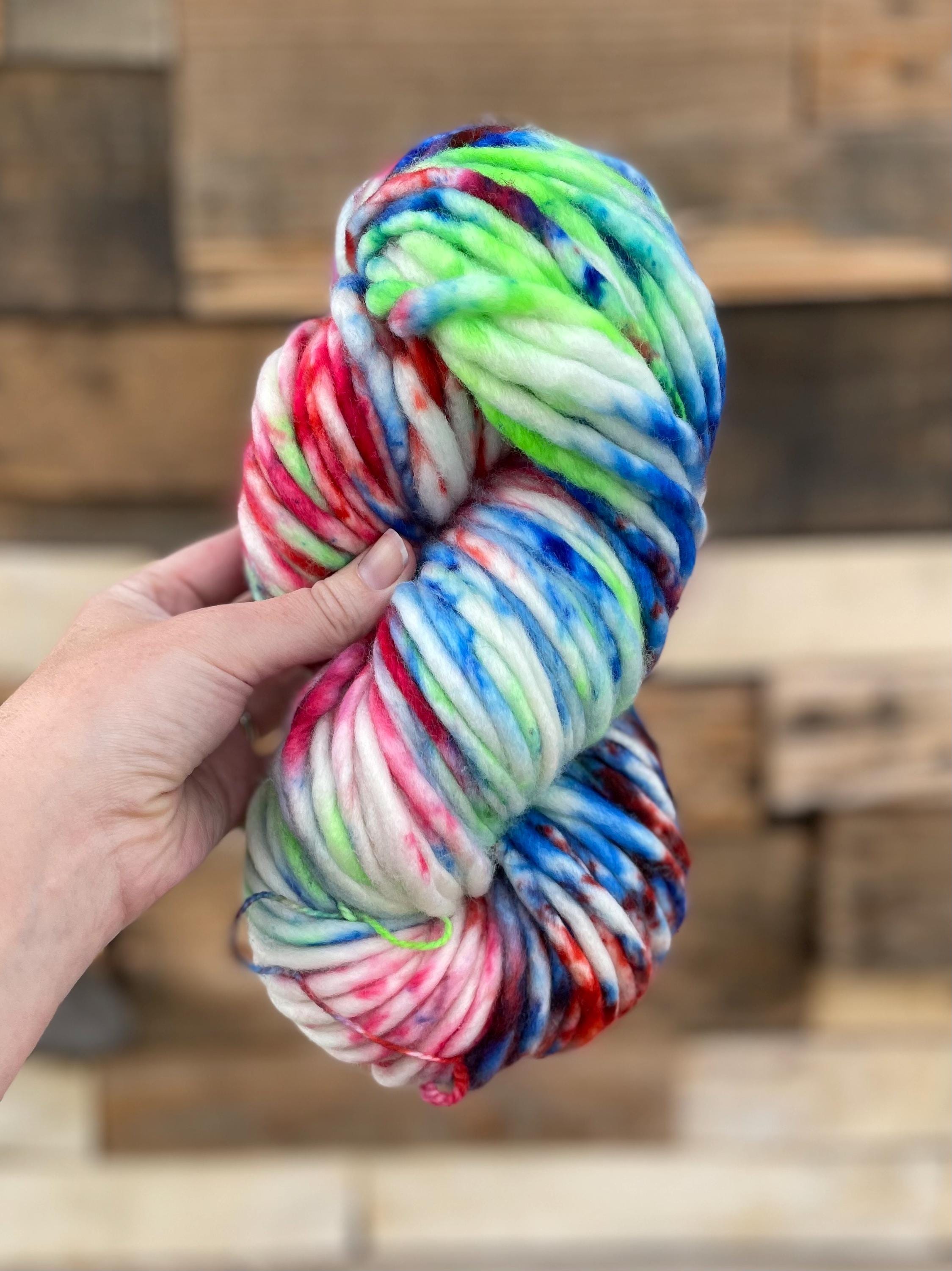 Ugly Christmas sweater hand dyed yarn