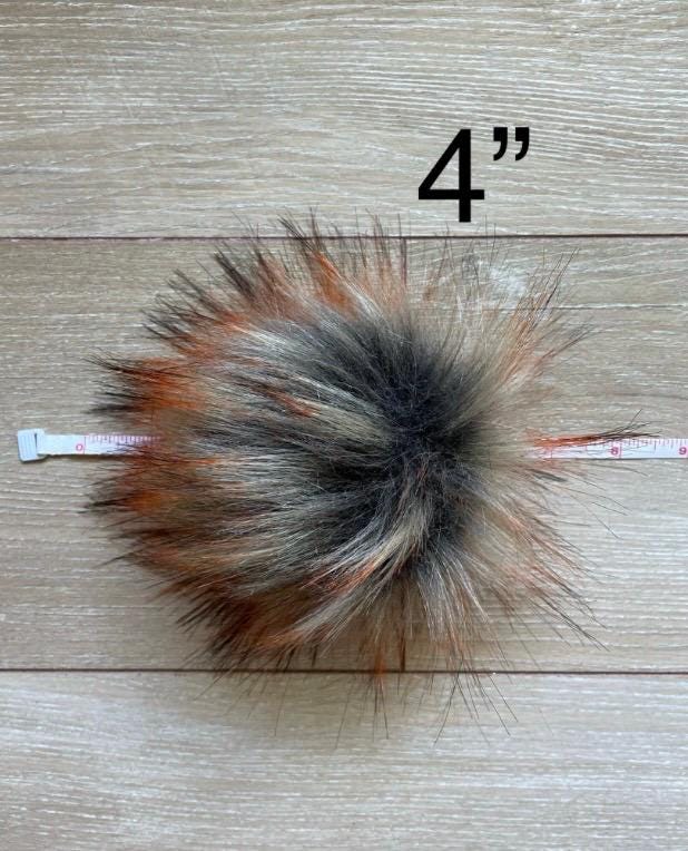 DIY Ember luxe wolf SQUARE Faux fur Pom Pom
