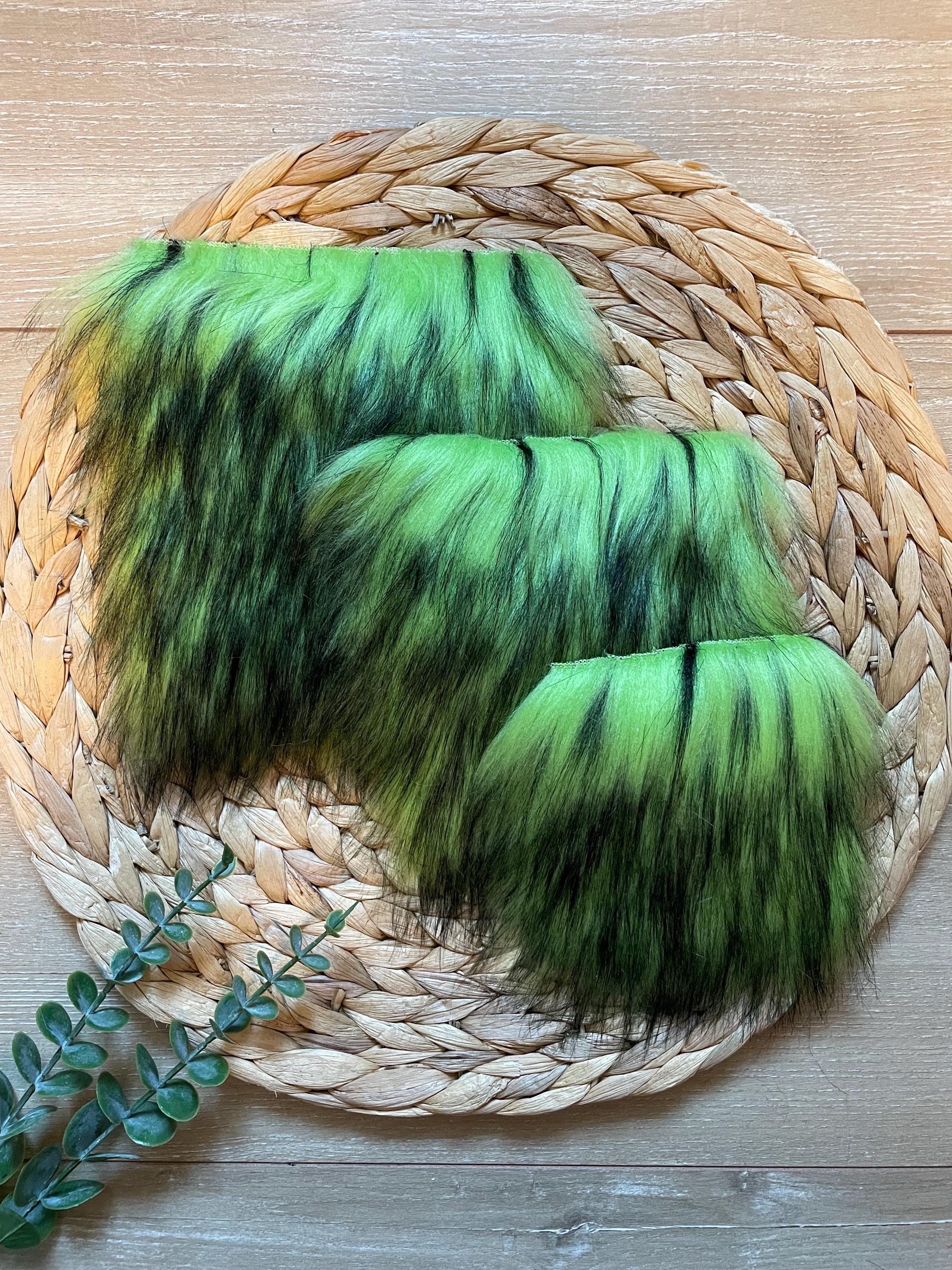 DIY Sour Apple SQUARE Faux fur Pom Pom
