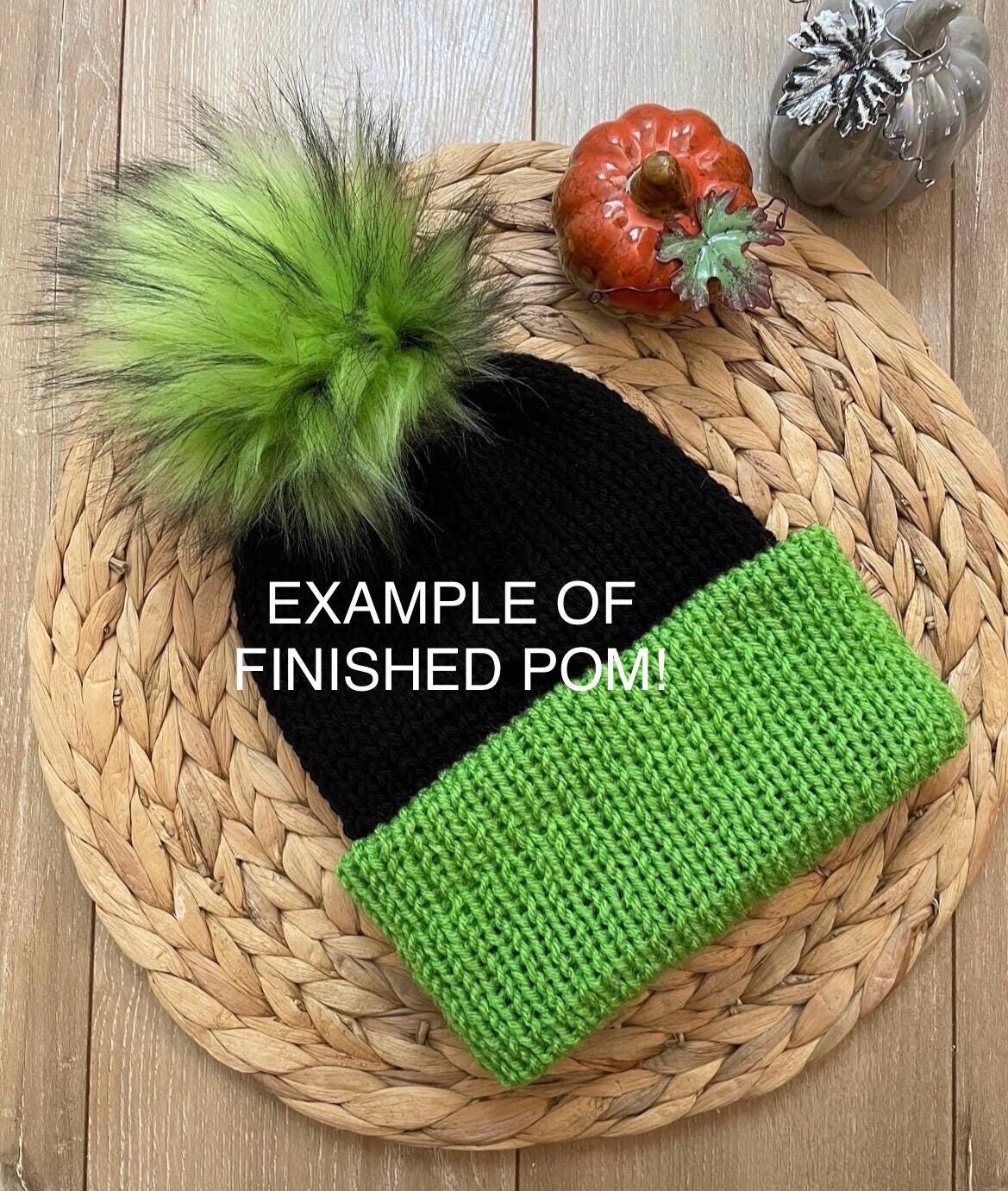 DIY Sour Apple SQUARE Faux fur Pom Pom