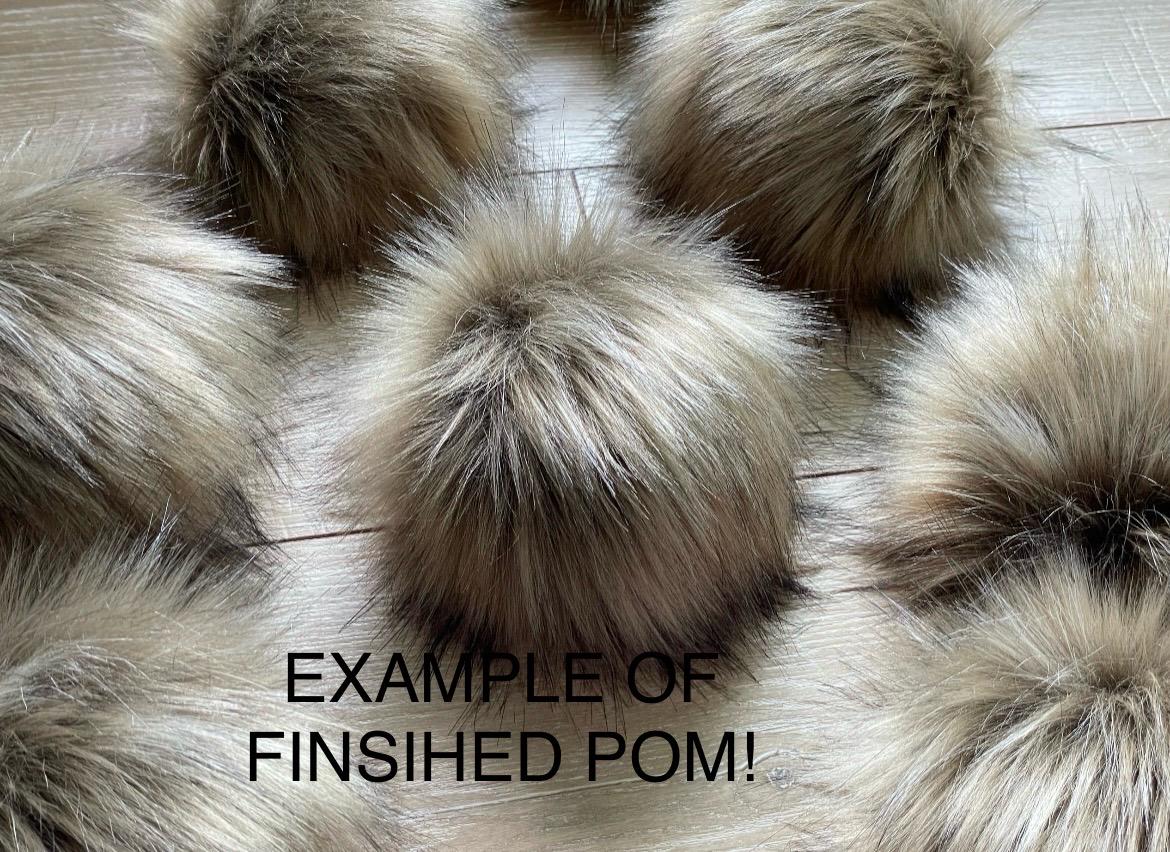 DIY Perfect SQUARE Faux fur Pom Pom