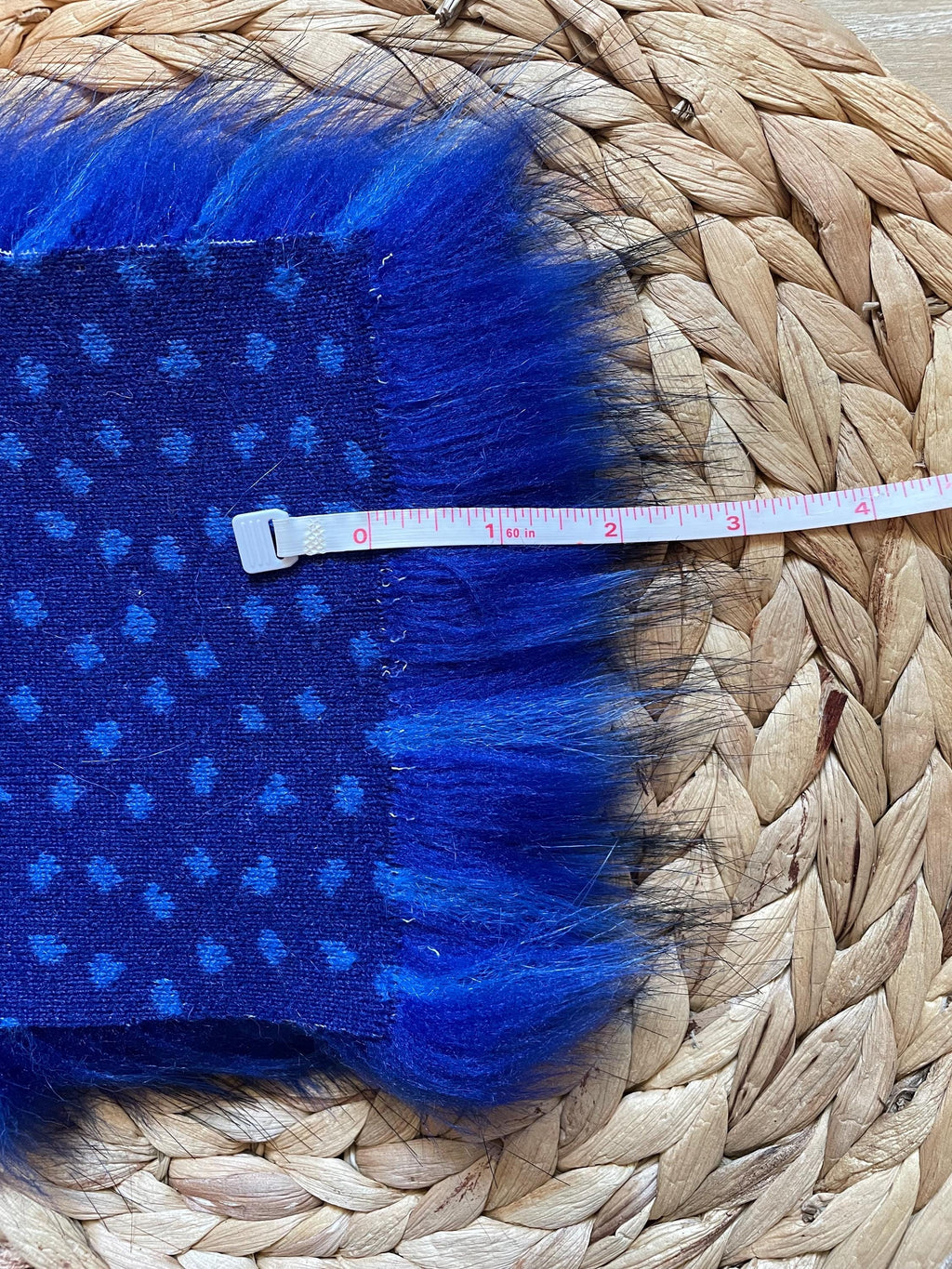 DIY Sapphire luxe wolf SQUARE Faux fur Pom Pom