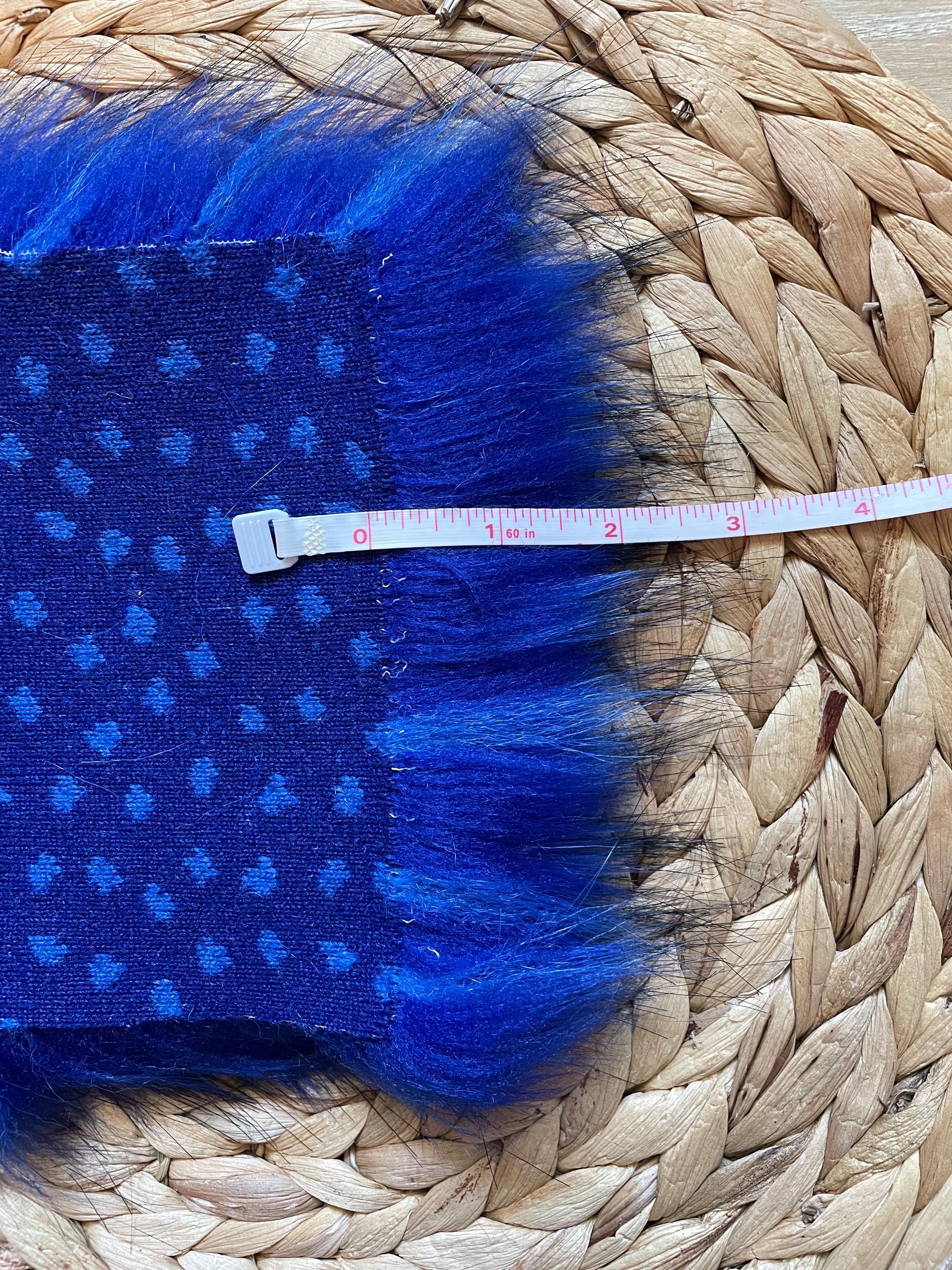 DIY Sapphire luxe wolf SQUARE Faux fur Pom Pom