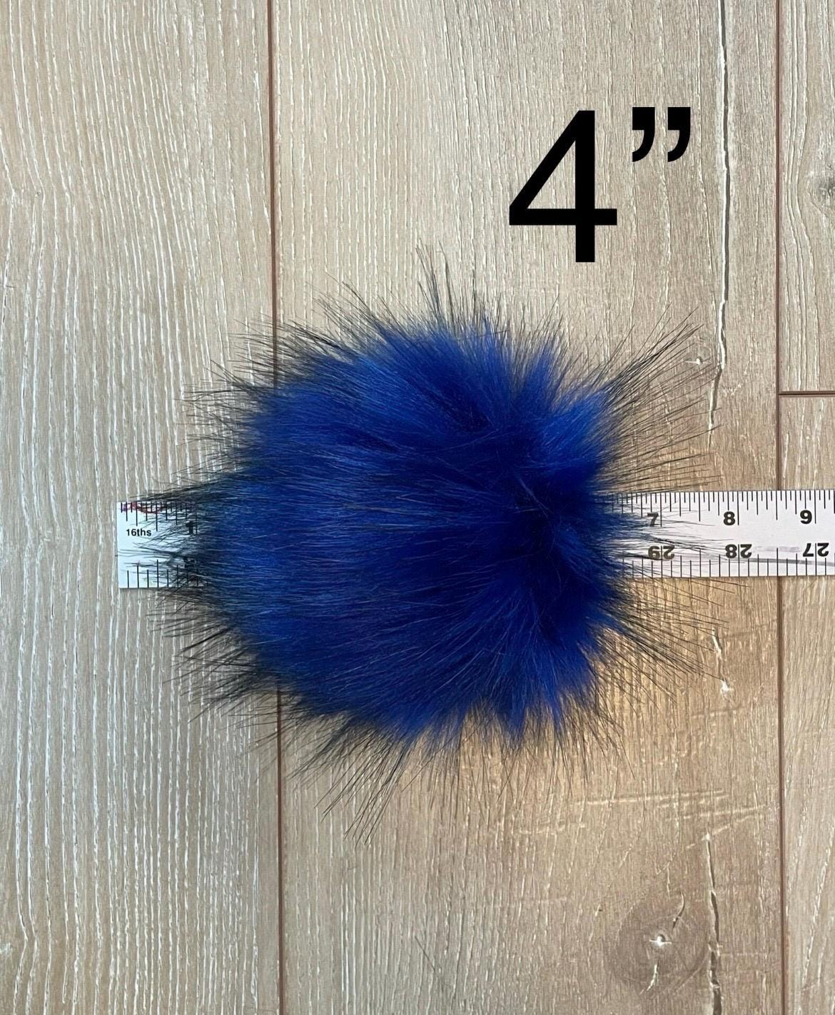 DIY Sapphire luxe wolf SQUARE Faux fur Pom Pom