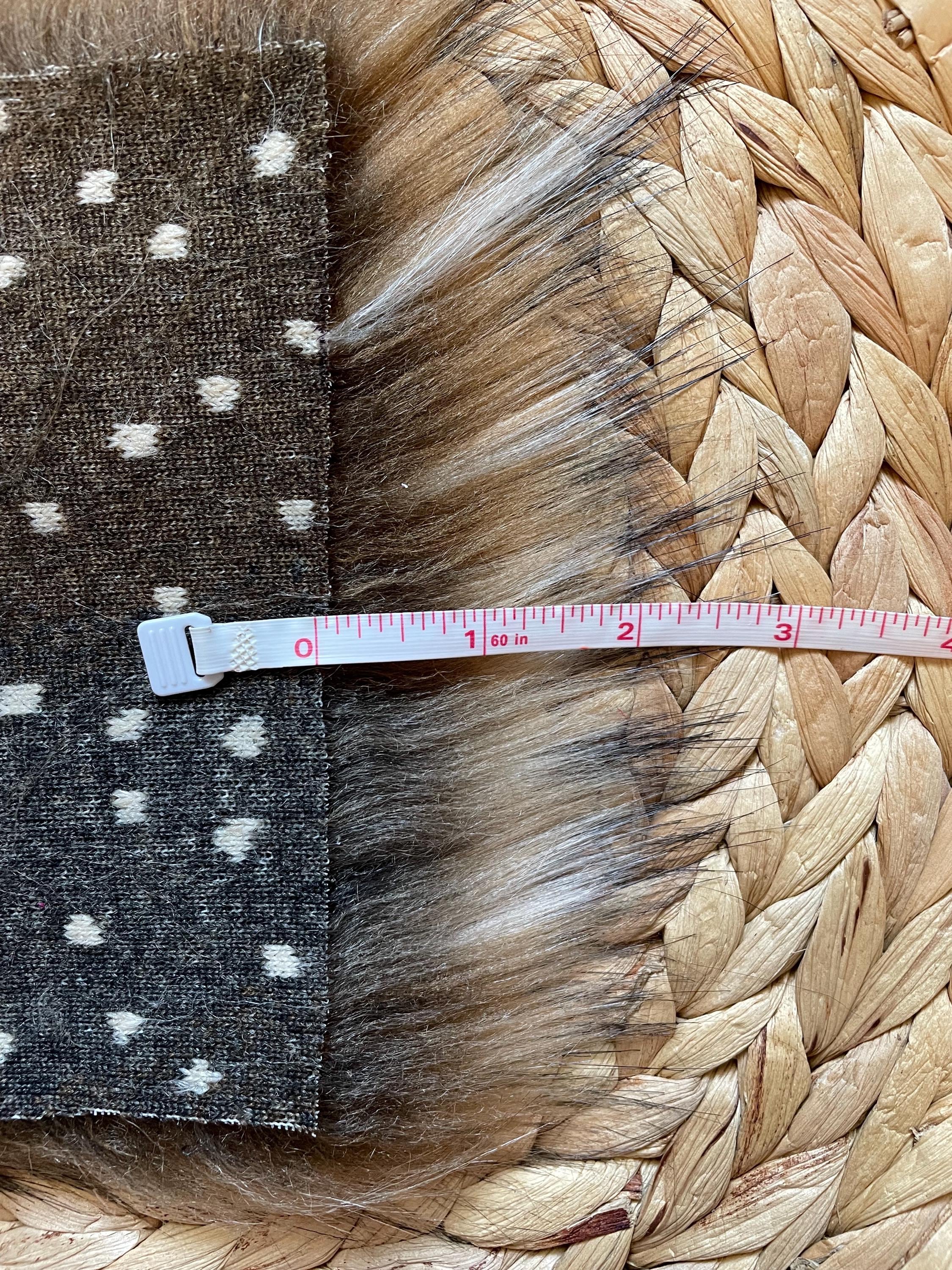 DIY Sabre tooth SQUARE Faux fur Pom Pom