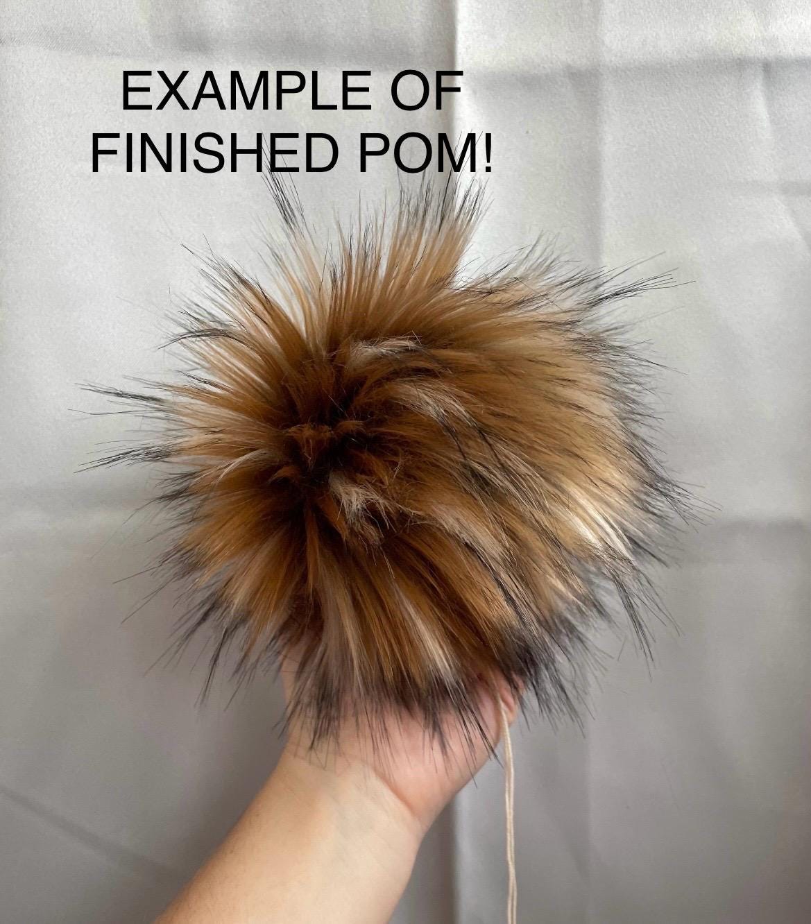 DIY Sabre tooth SQUARE Faux fur Pom Pom