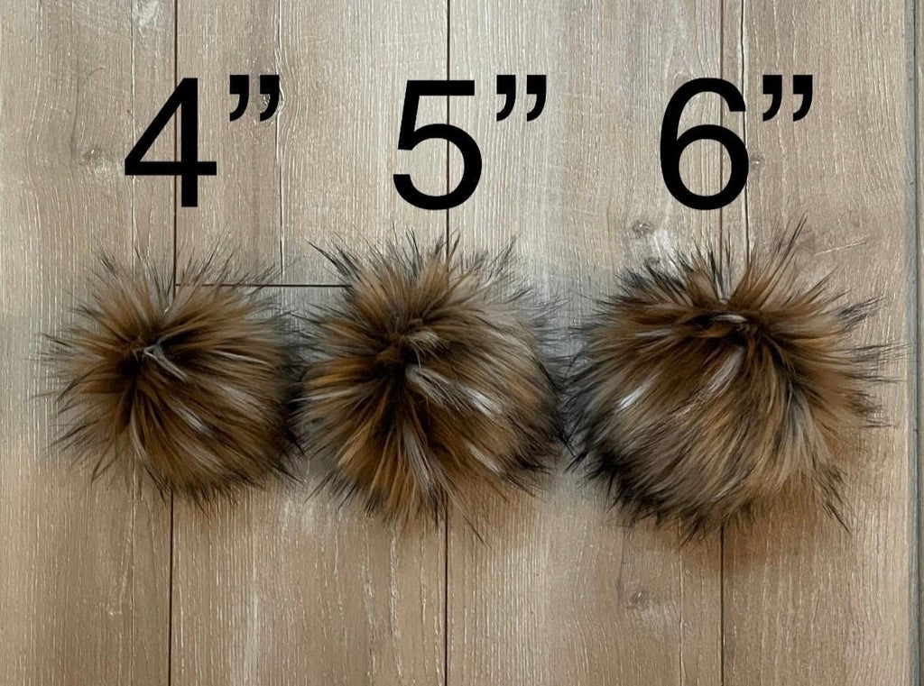 DIY Sabre tooth SQUARE Faux fur Pom Pom