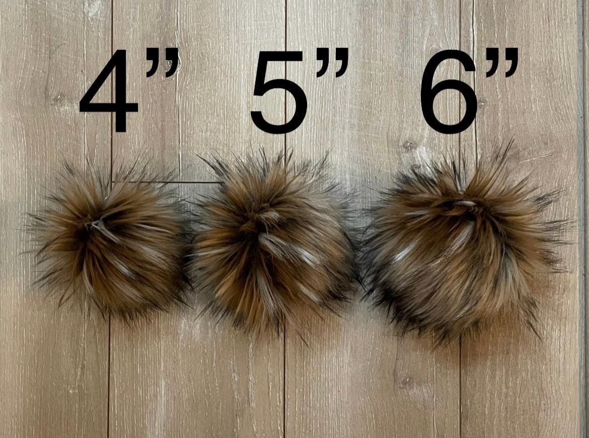 DIY Sabre tooth SQUARE Faux fur Pom Pom