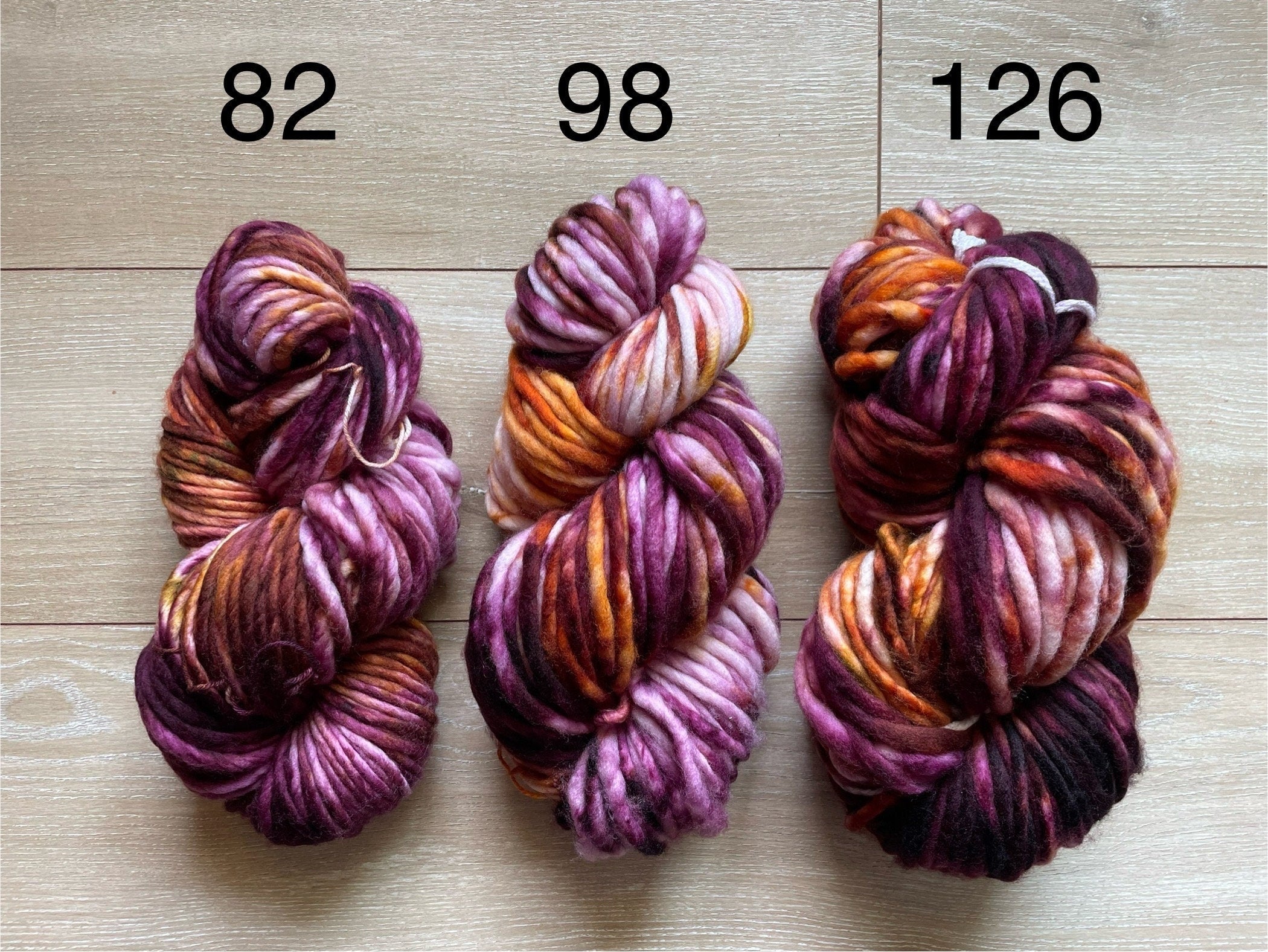 Amuck hand dyed yarn