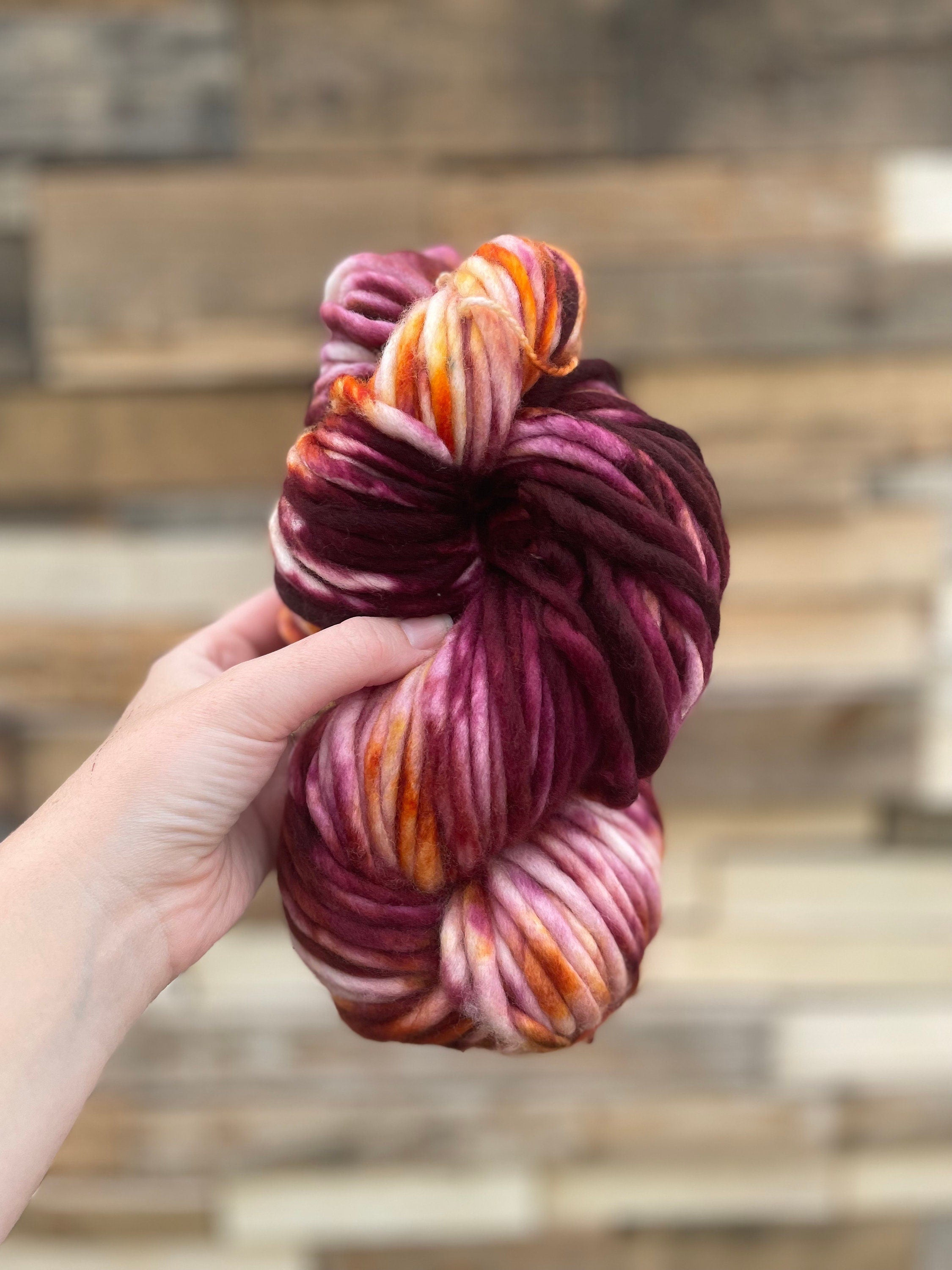 Amuck hand dyed yarn