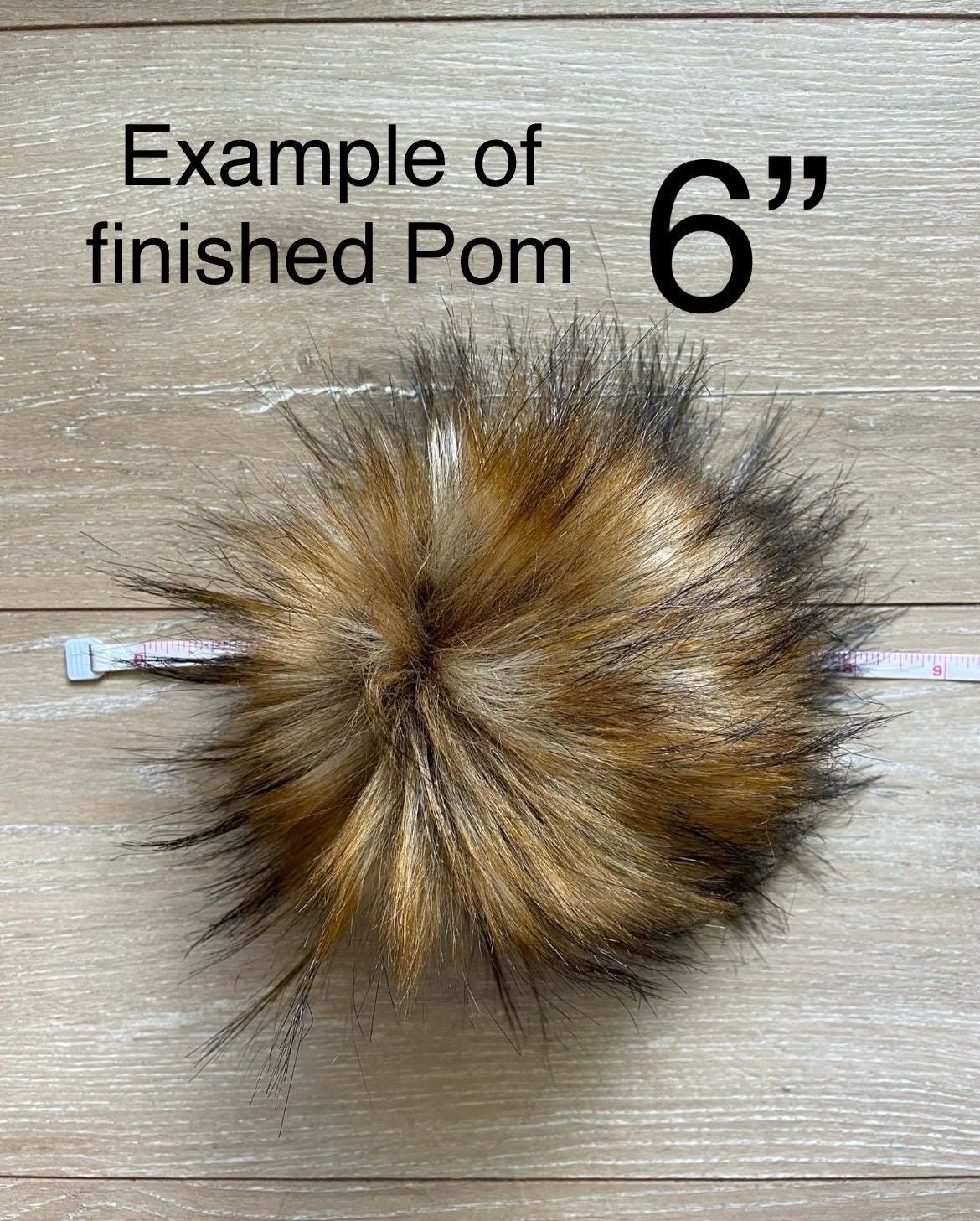 DIY Goldy SQUARE Faux fur Pom Pom
