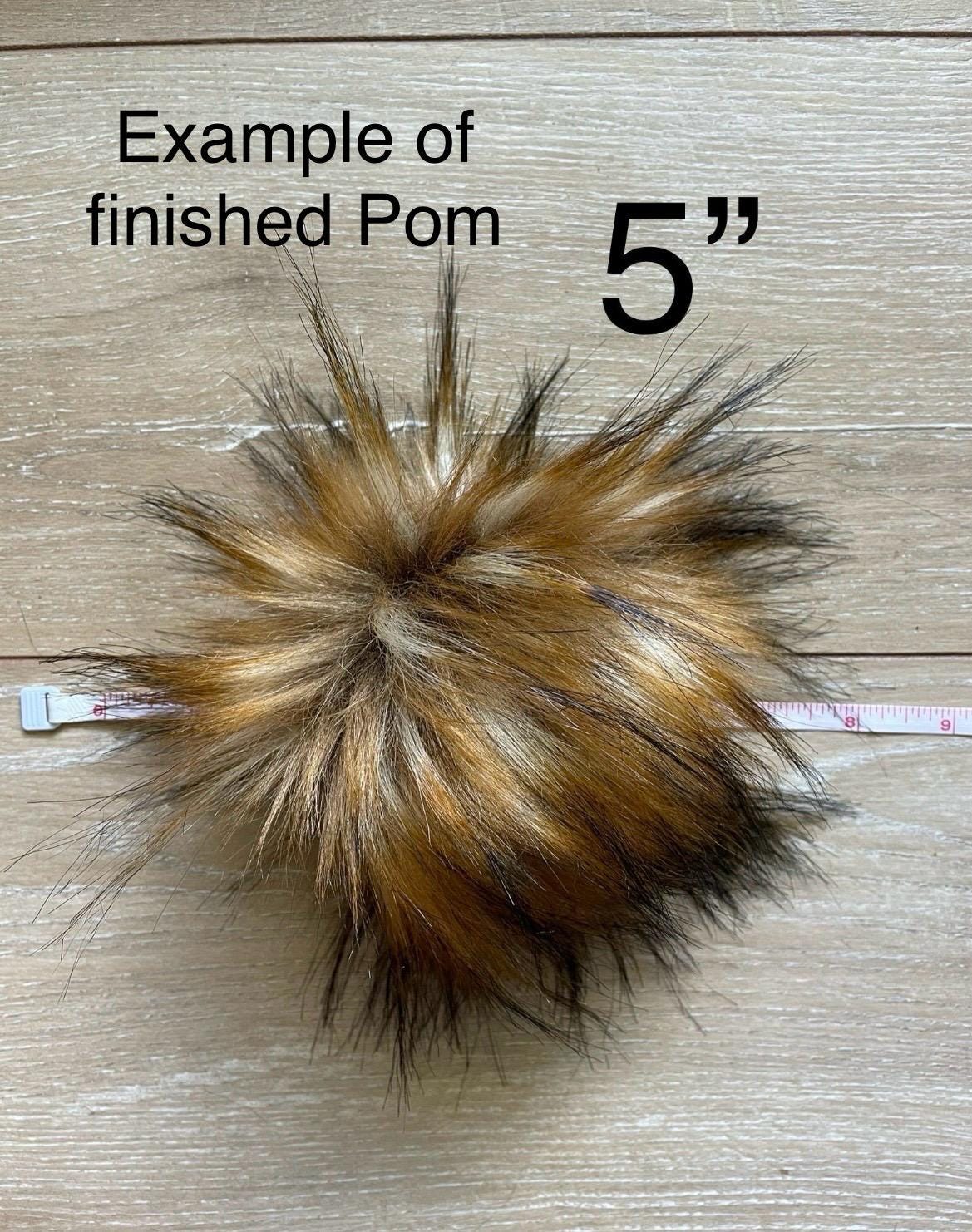 DIY Goldy SQUARE Faux fur Pom Pom