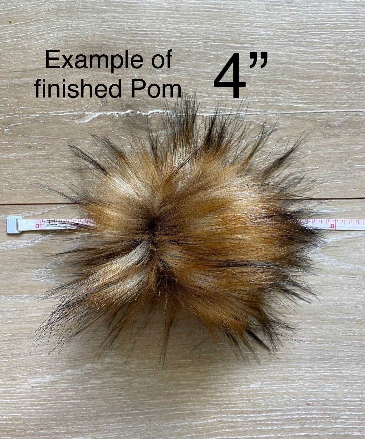 DIY Goldy SQUARE Faux fur Pom Pom