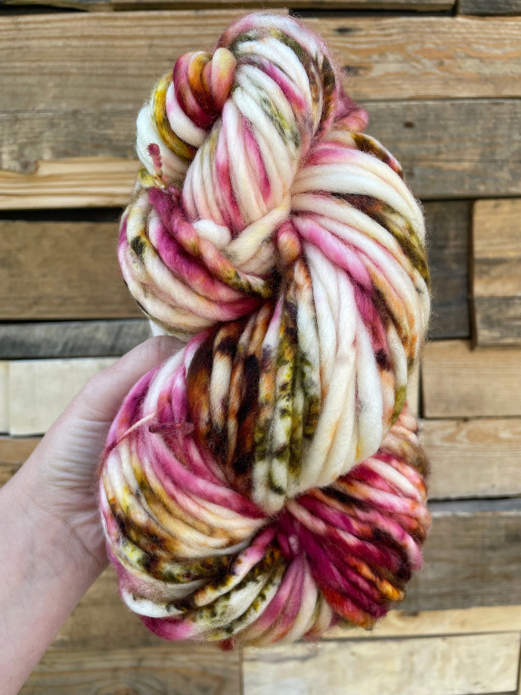 Aster hand dyed super bulky merino wool yarn