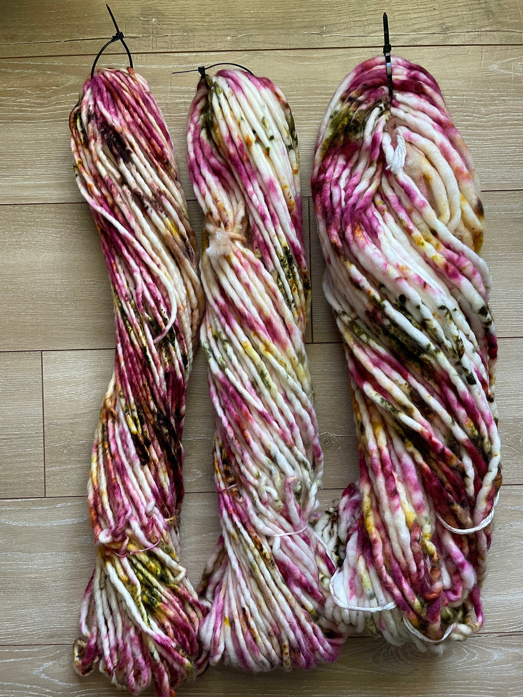 Aster hand dyed super bulky merino wool yarn