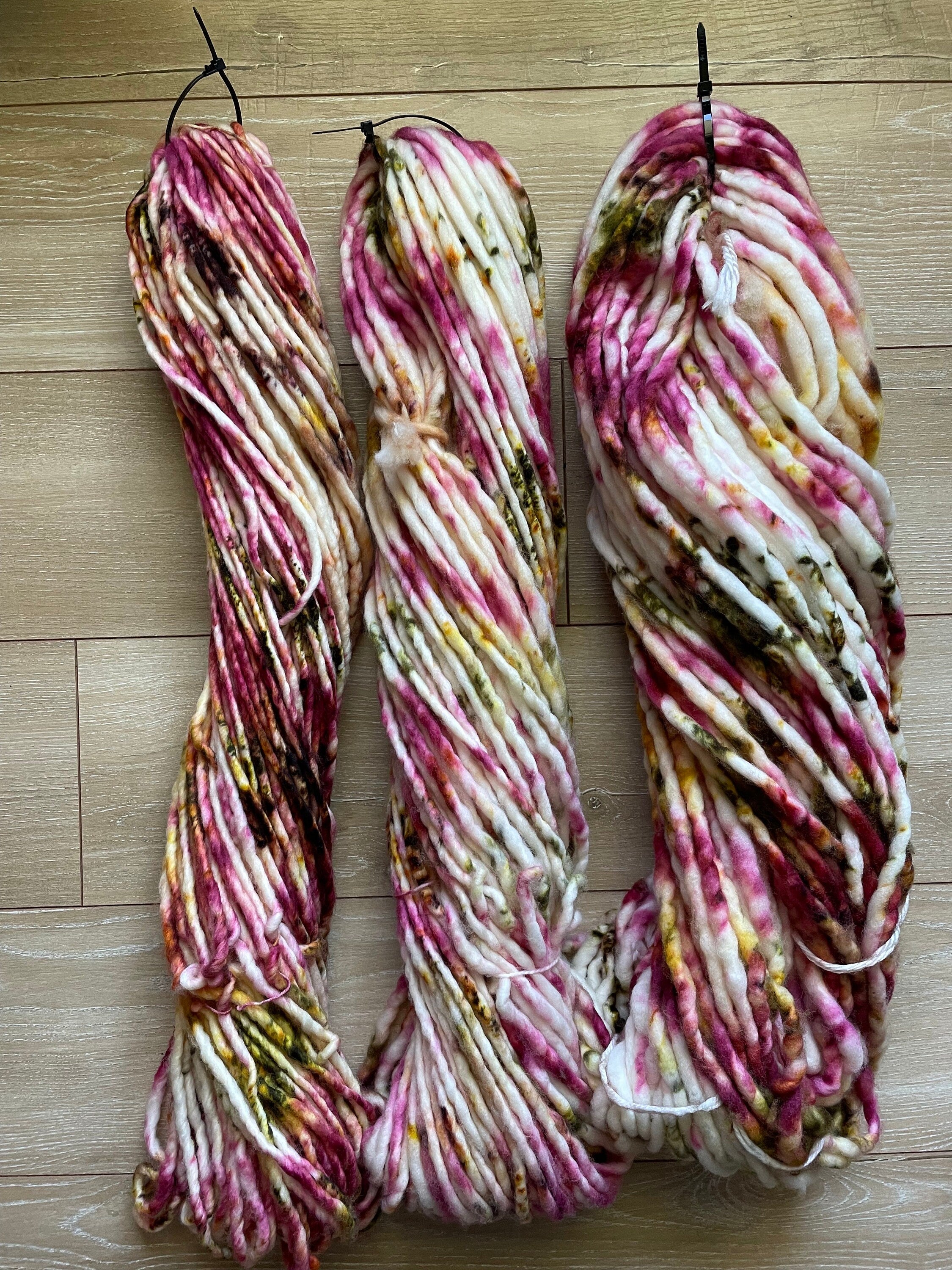 Aster hand dyed super bulky merino wool yarn